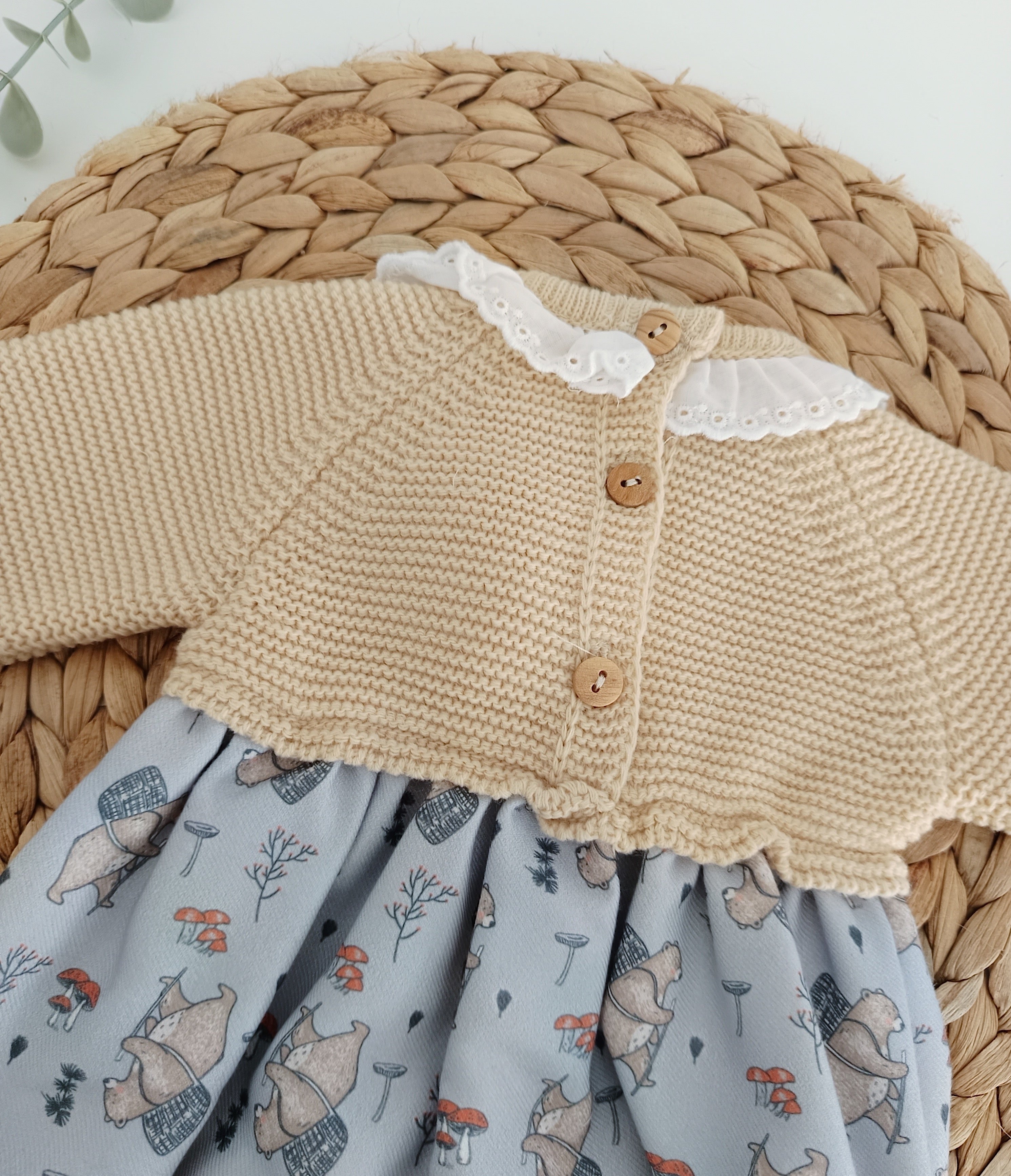 Fofo de Malha com Tecido Pompons