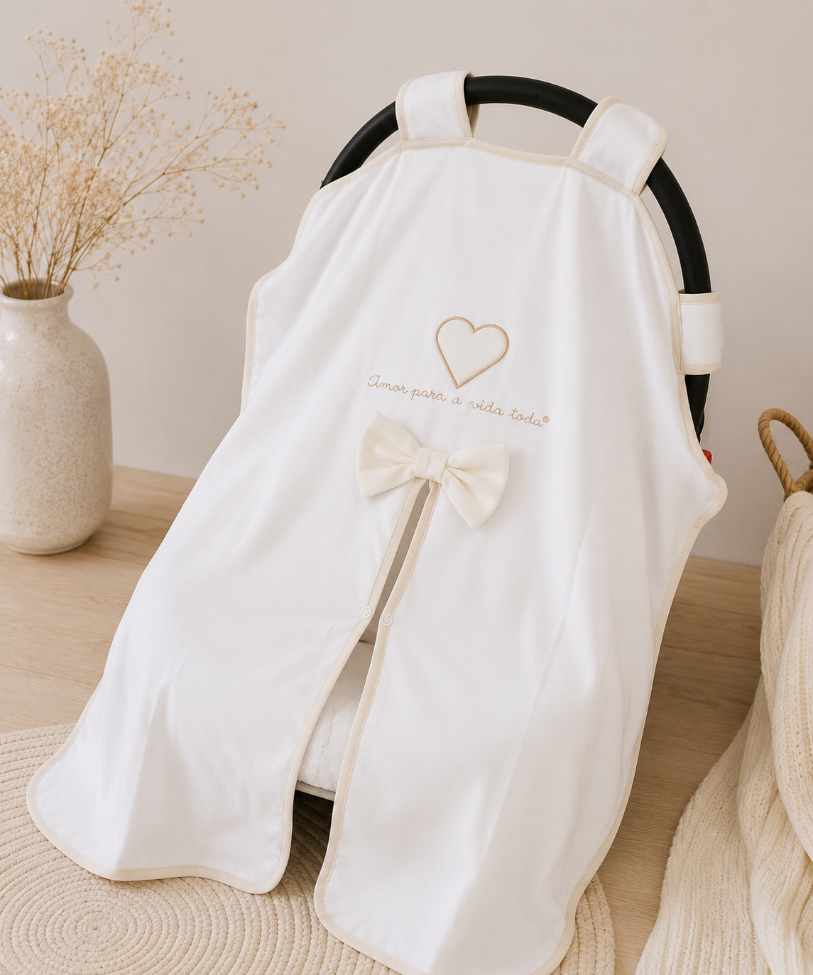 Amor Para a Vida Toda® | Fralda Tapa Ovo Cortina Areia
