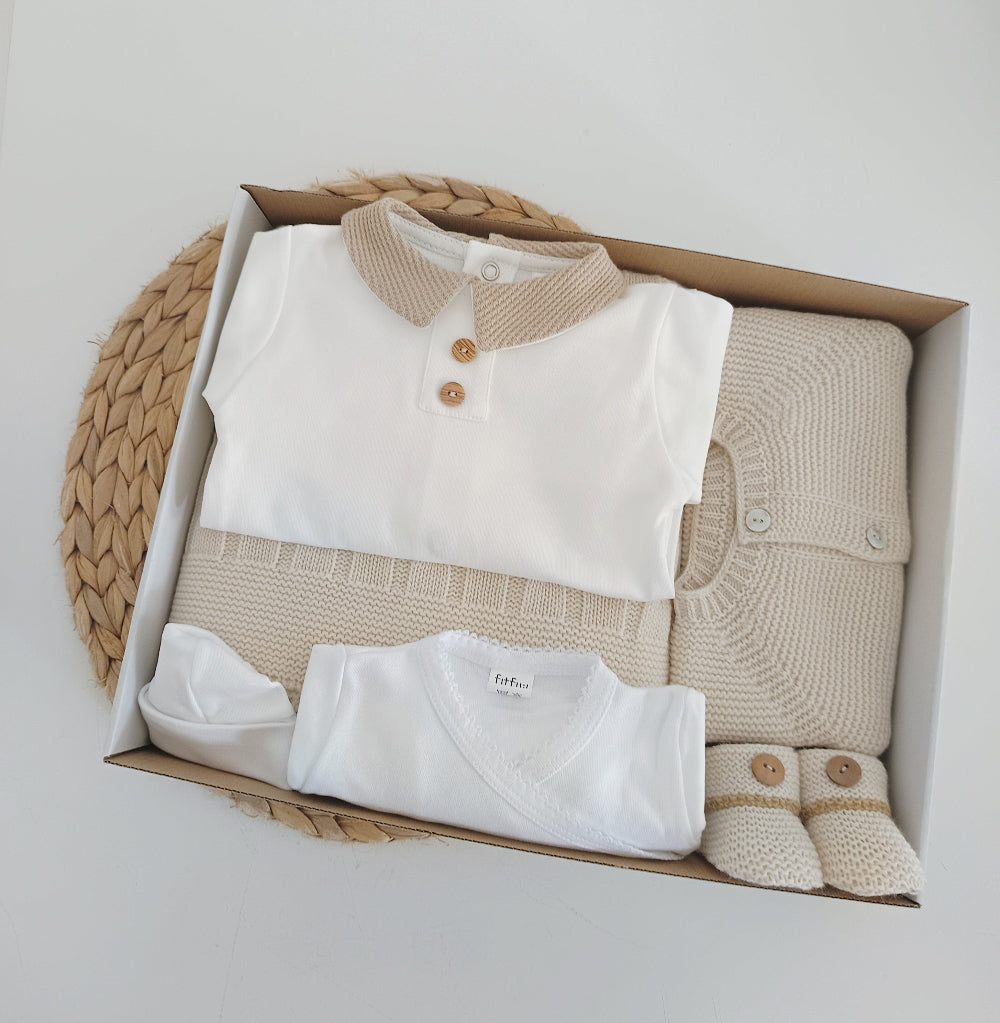 Conjunto completo bebé saída maternidade com manta FitFiu Babies
