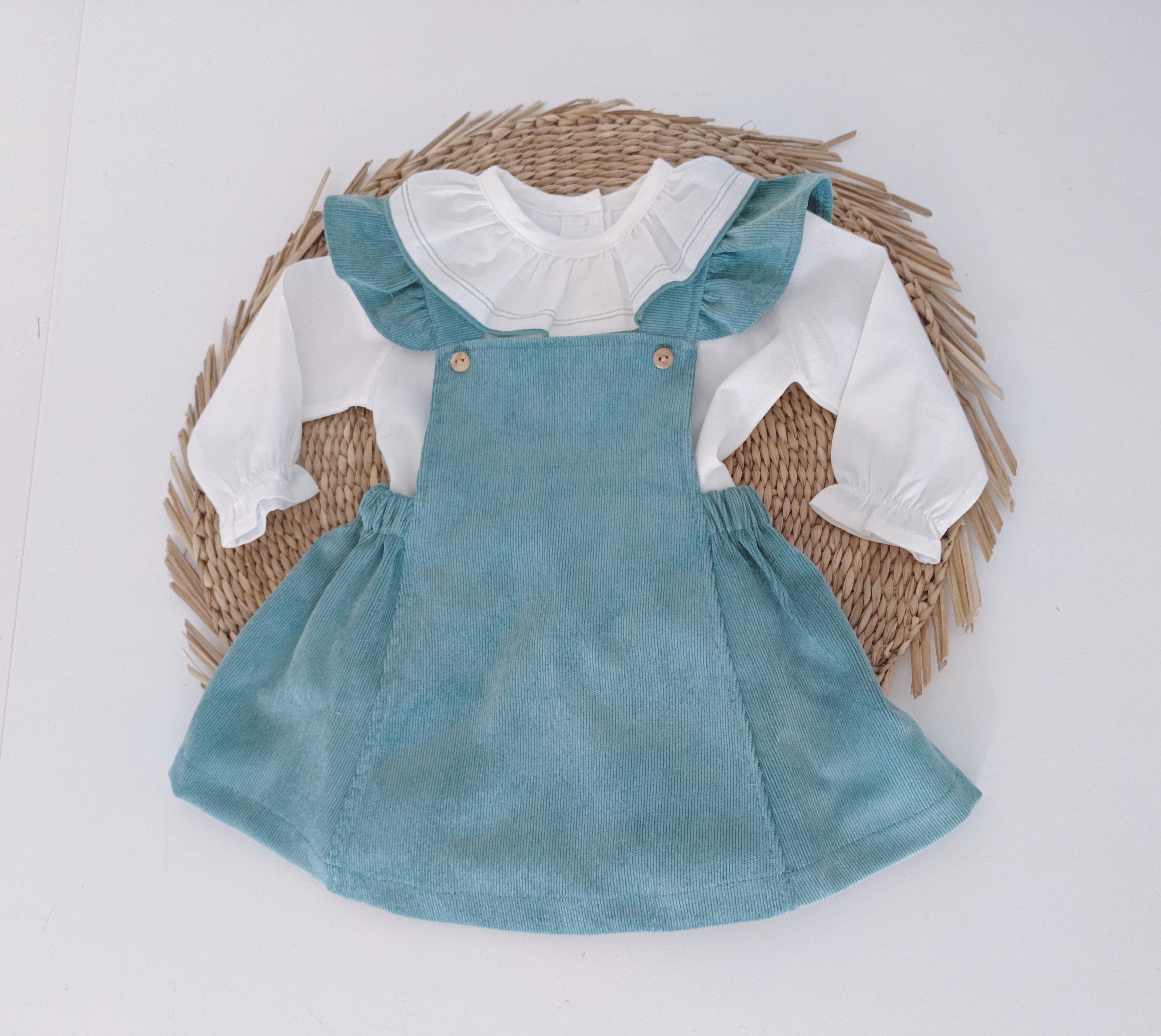 Vestido Saia de Peito de Bombazine Fina Verde