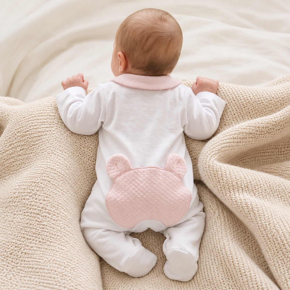 FitFiu Babies® | Babygrow Urso Orelhas Rosa