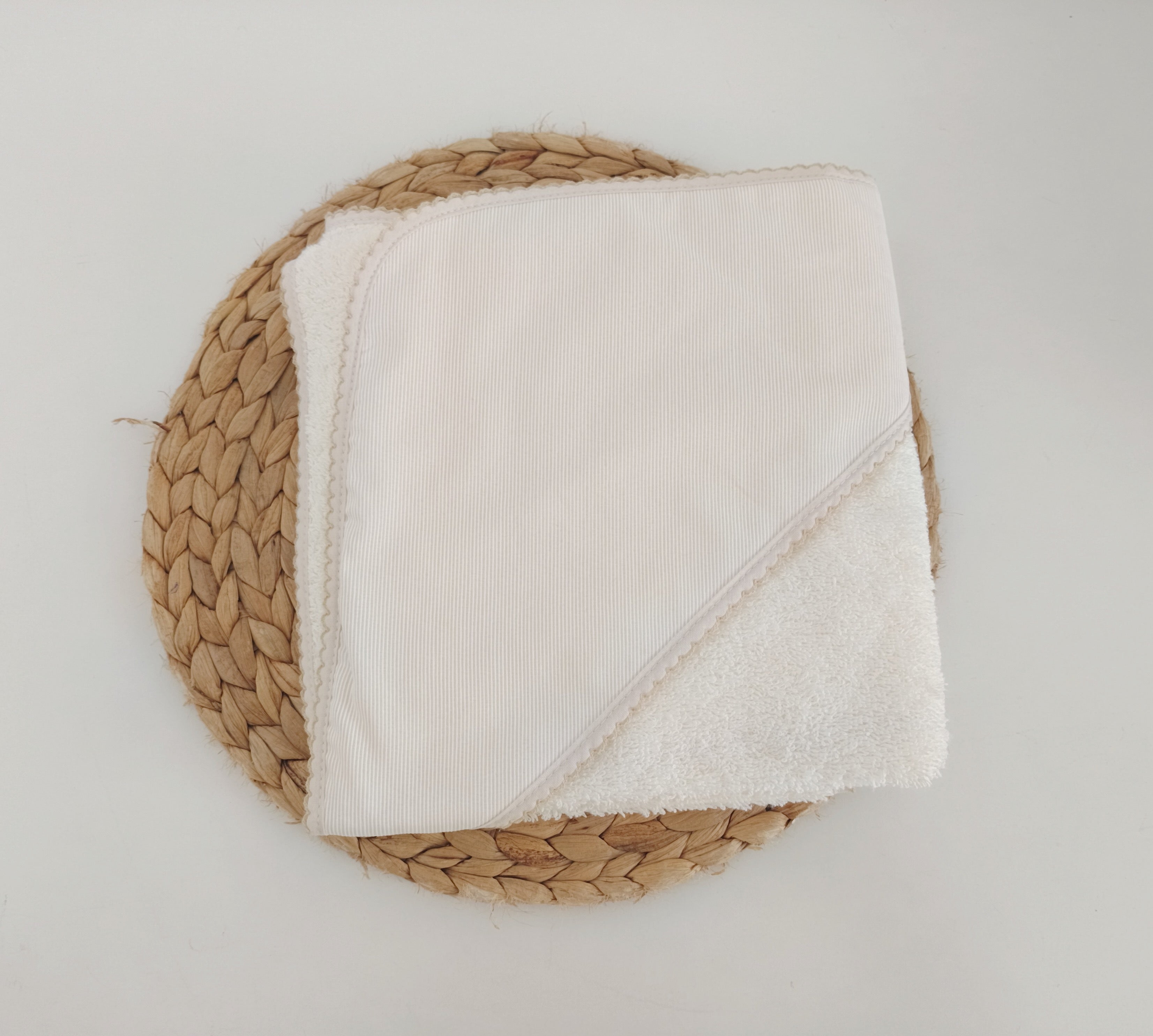 Toalha de banho Bebé Riscas Pérola