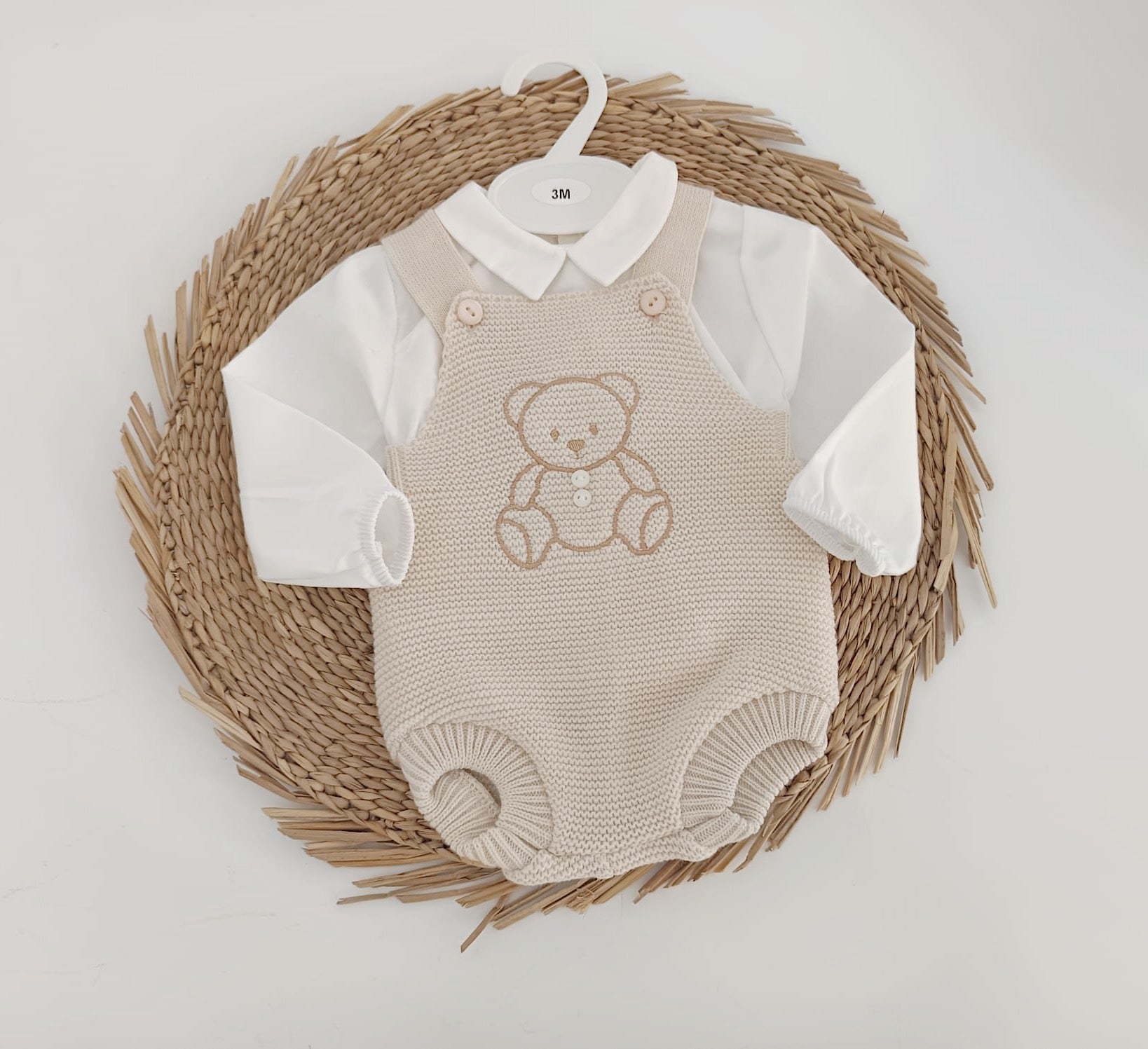 Fofo de Malha com Camisa Urso Areia