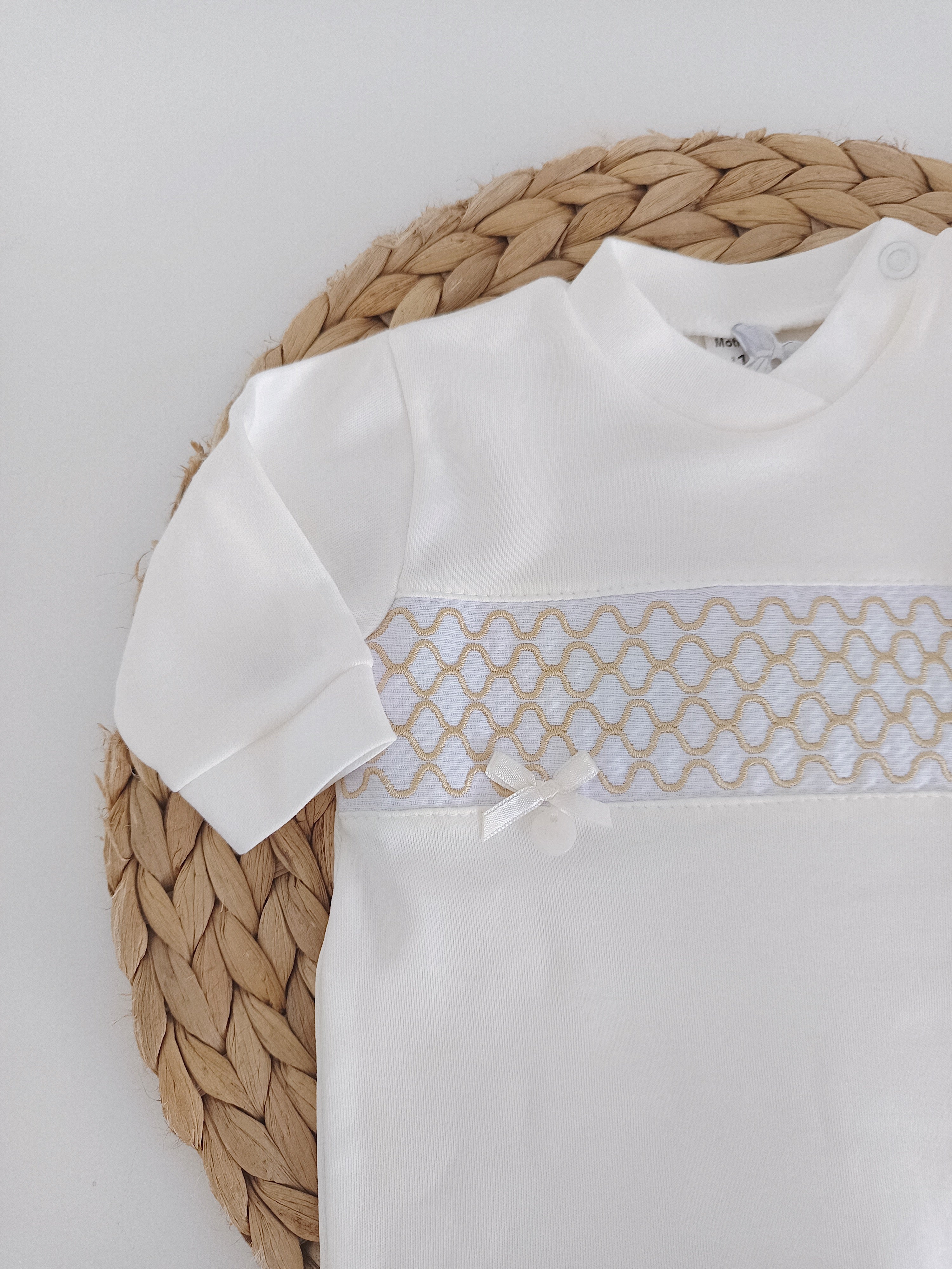 Babygrow Algodão Favos Pérola