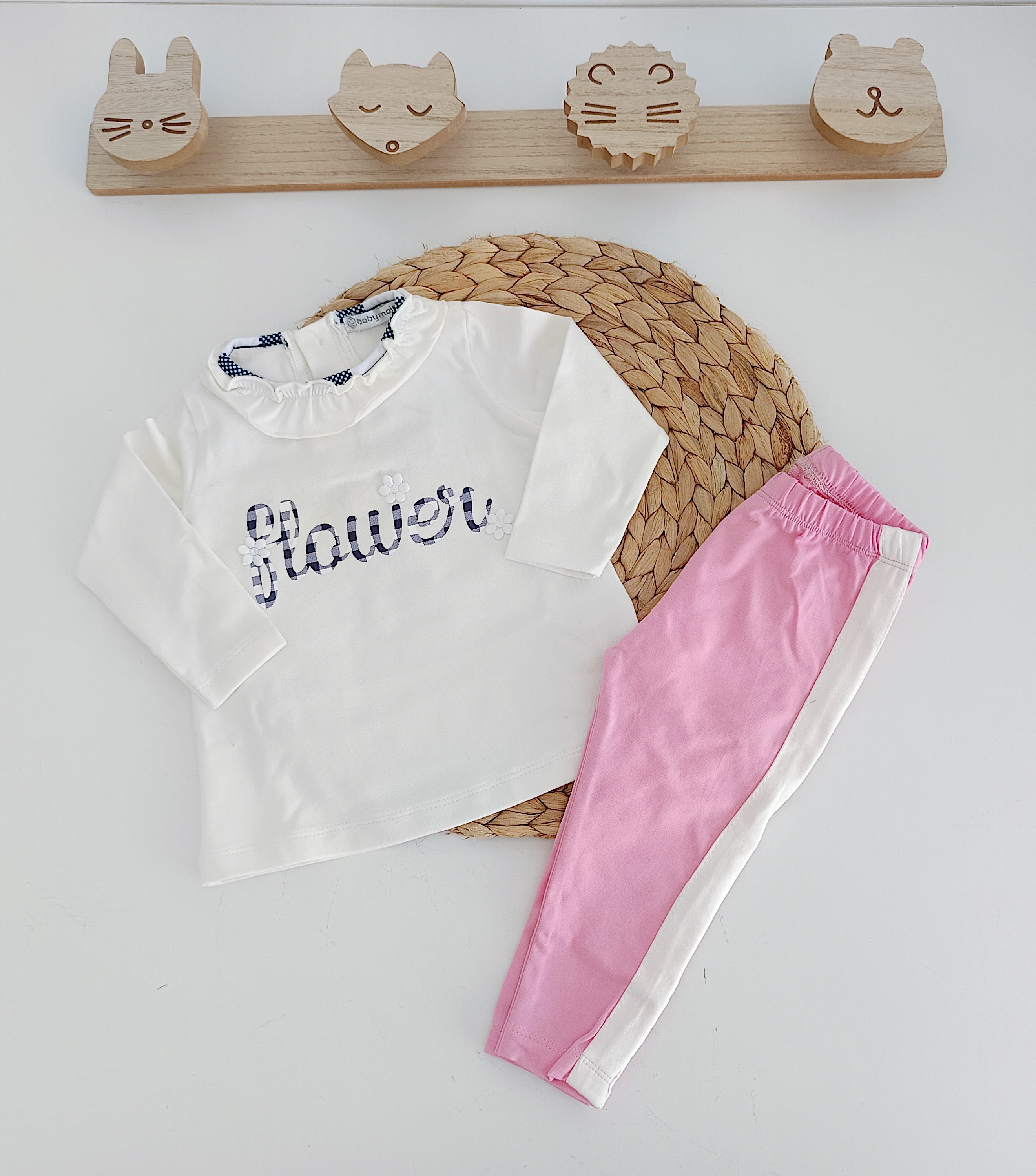 Fato 2 peças Flower Rosa