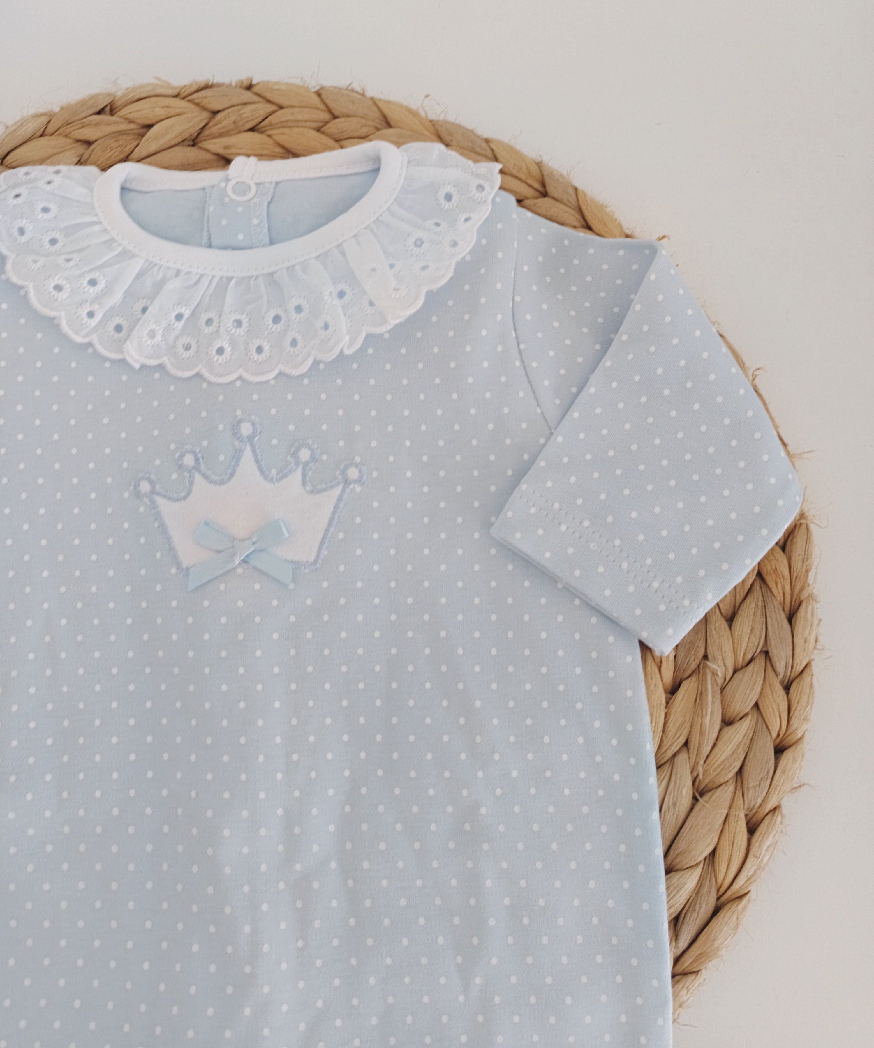 Babygrow Algodão Coroa Azul