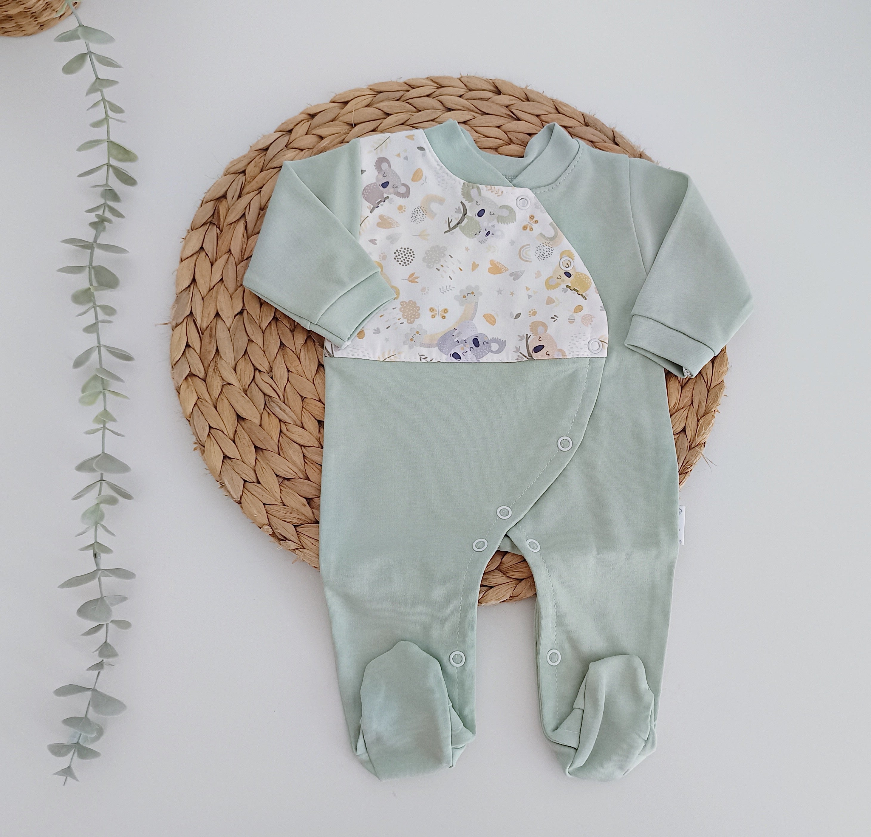 Babygrow Algodão Koalas Verde