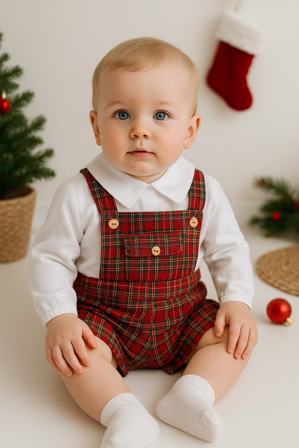 Fofo Xadrez com Camisa Vermelho