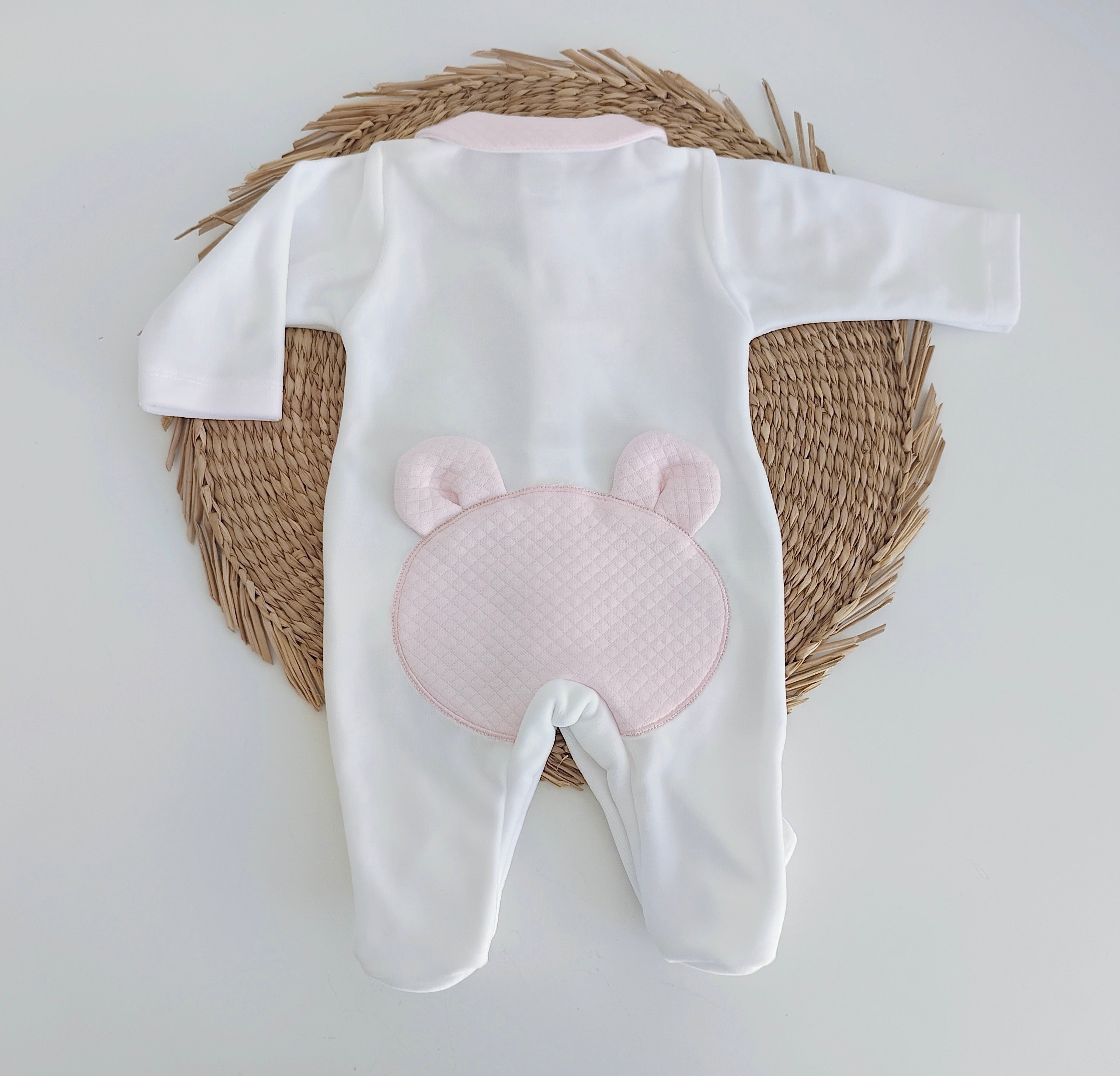 babygrow veludo rosa