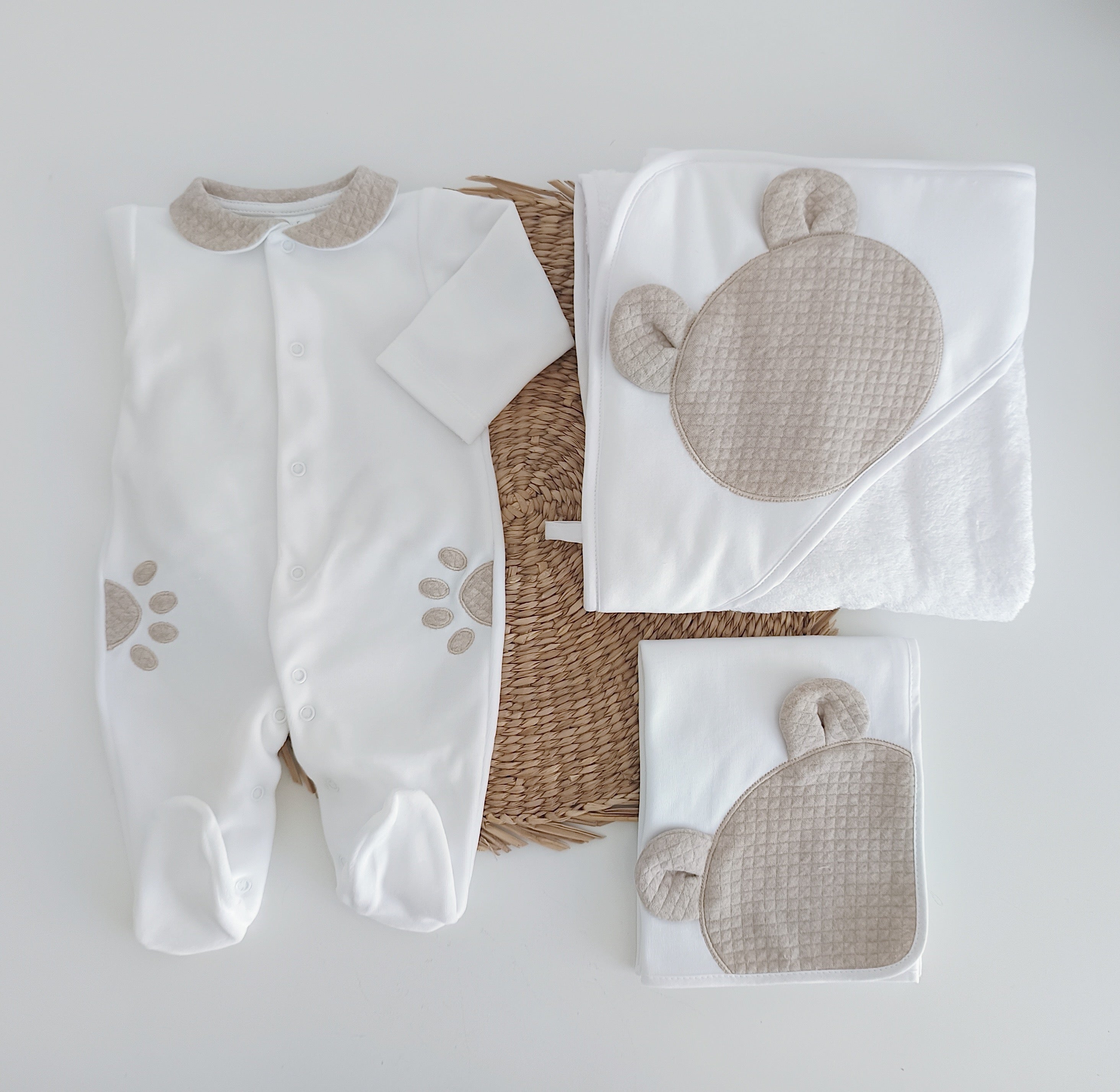 FitFiu Babies Conjunto de Bebe Urso Orelhas Areia