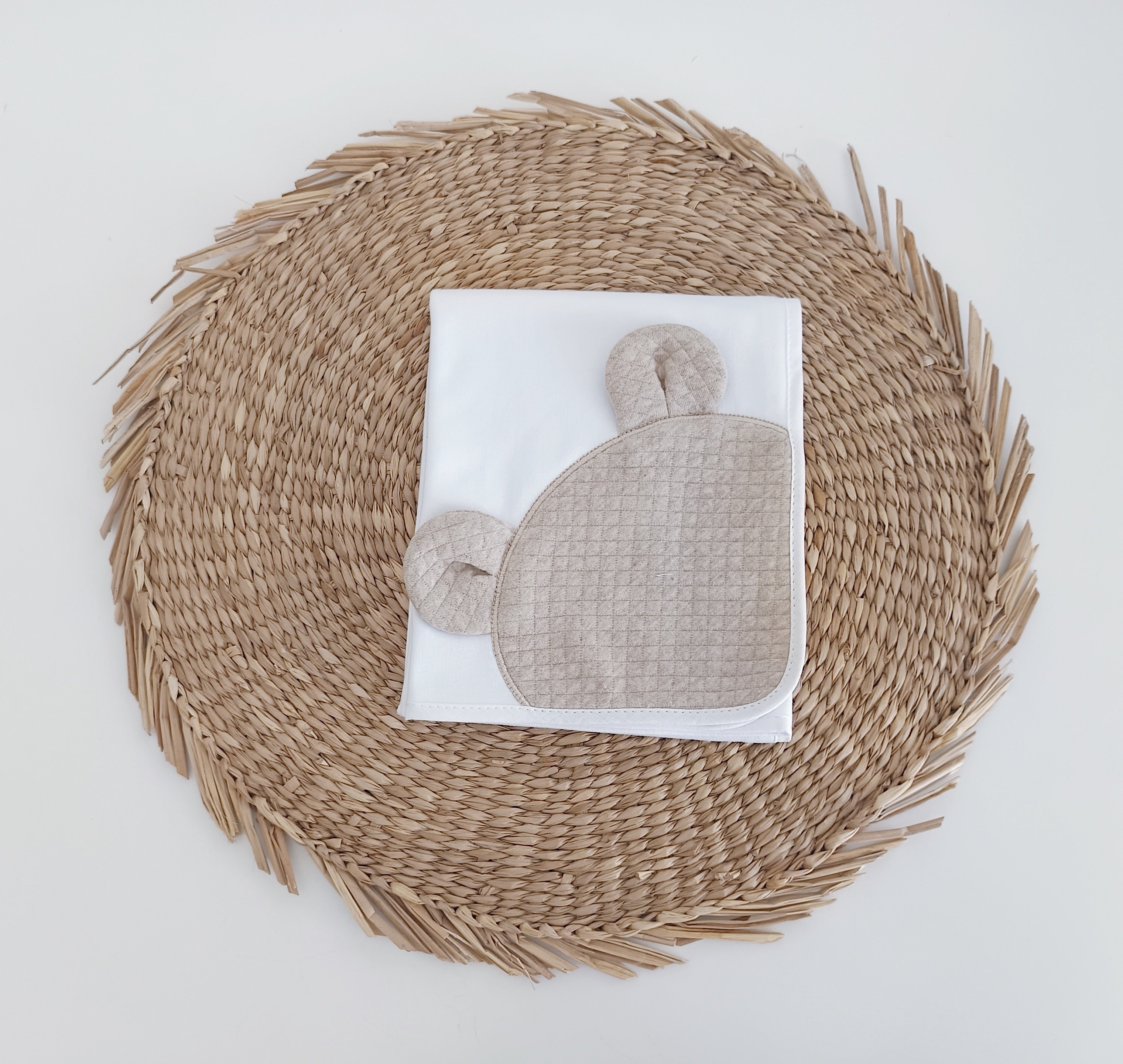 FitFiu Babies® | Conjunto de Bebé Urso Orelhas Areia