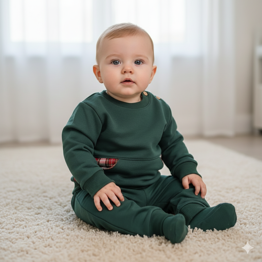 Conjunto Duas Peças com Xadrez Verde