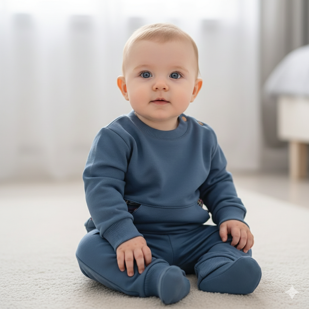 Conjunto Duas Peças com Xadrez Azul