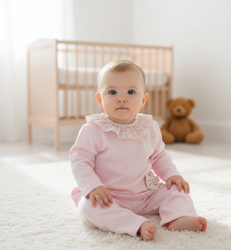 Conjunto Duas Peças Laço Rosa