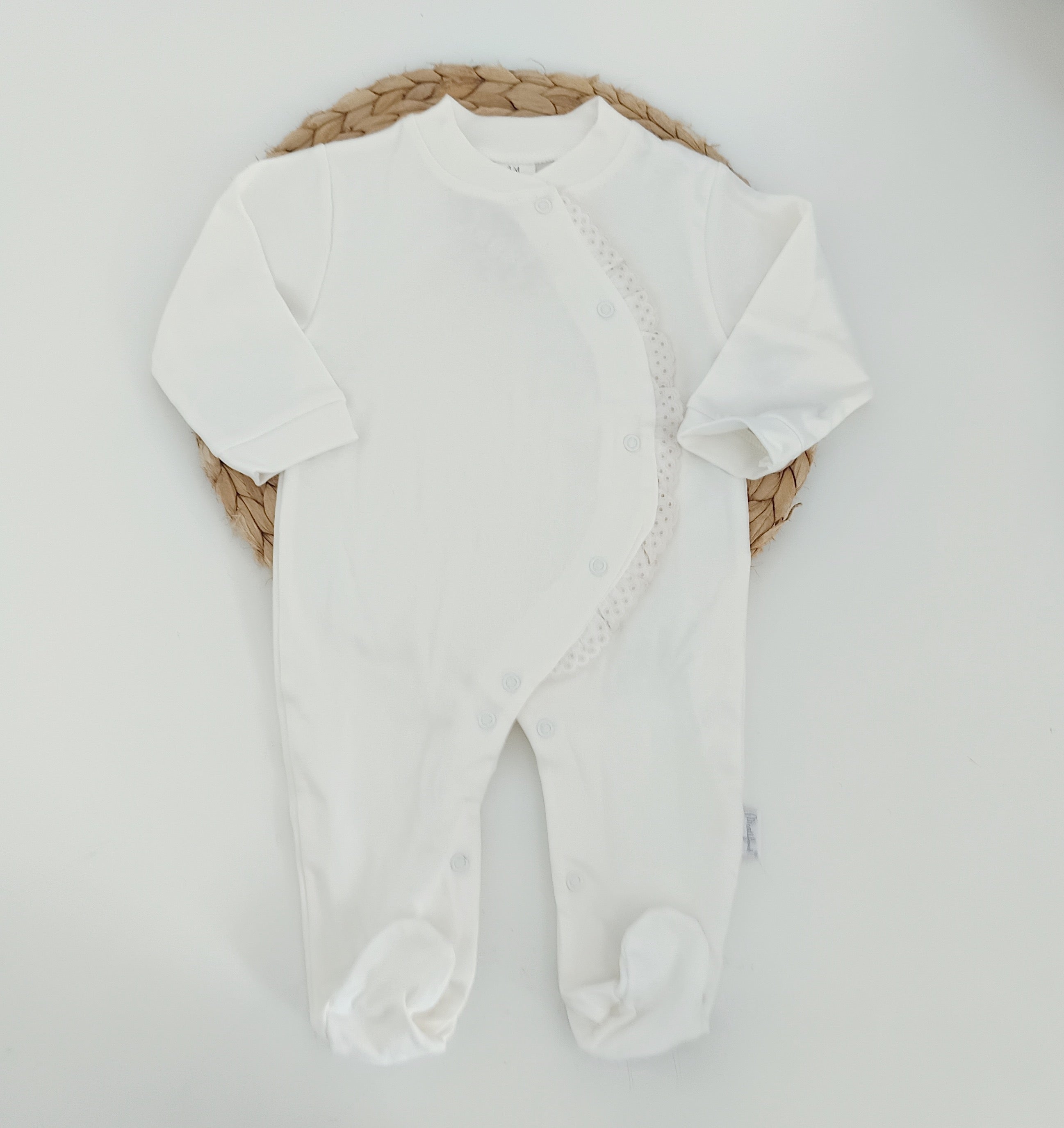 Babygrow Algodão Renda Pérola