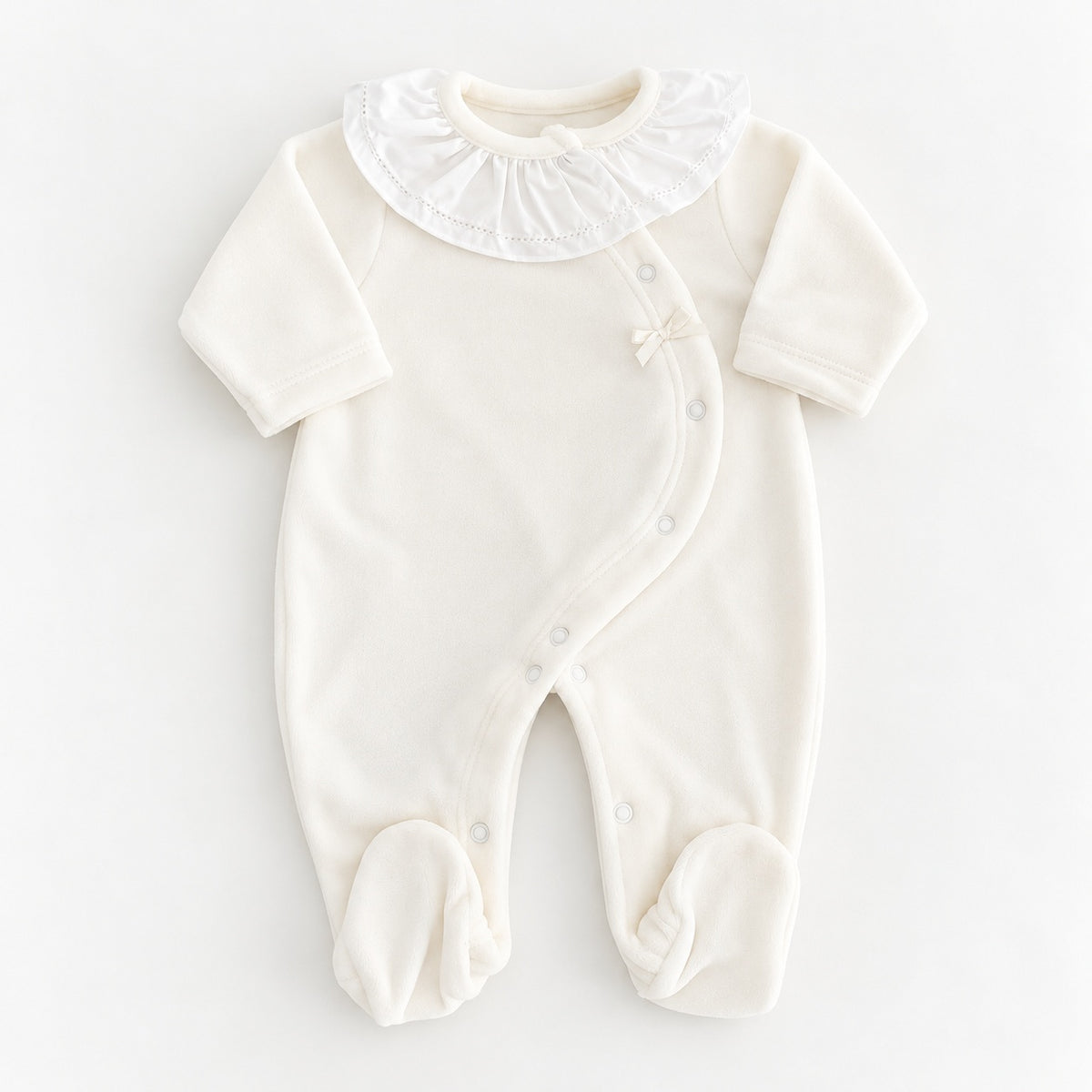 Babygrow Basic Lacinho Gola de Folho Pérola