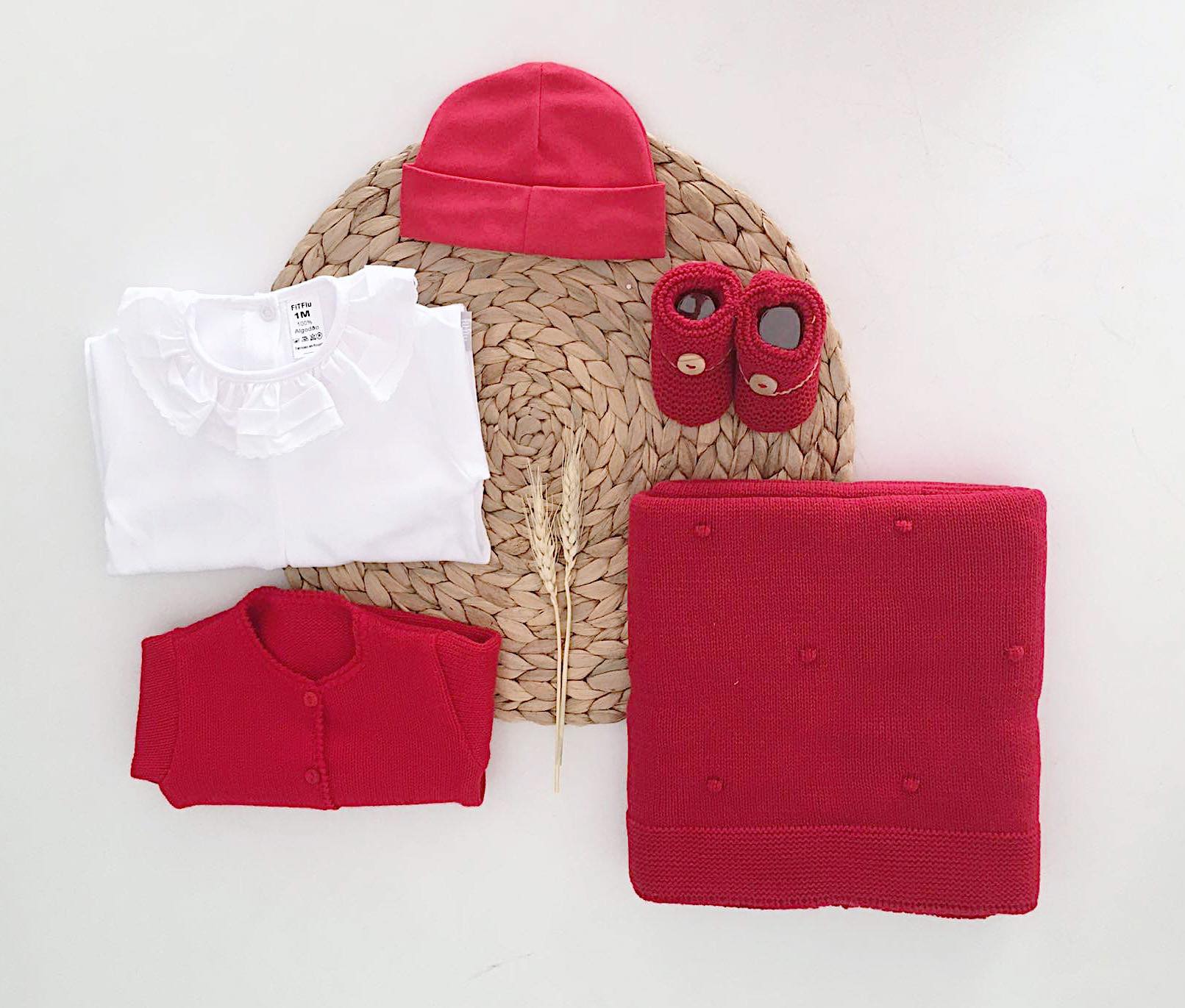 Conjunto Primeira Roupinha Cereja