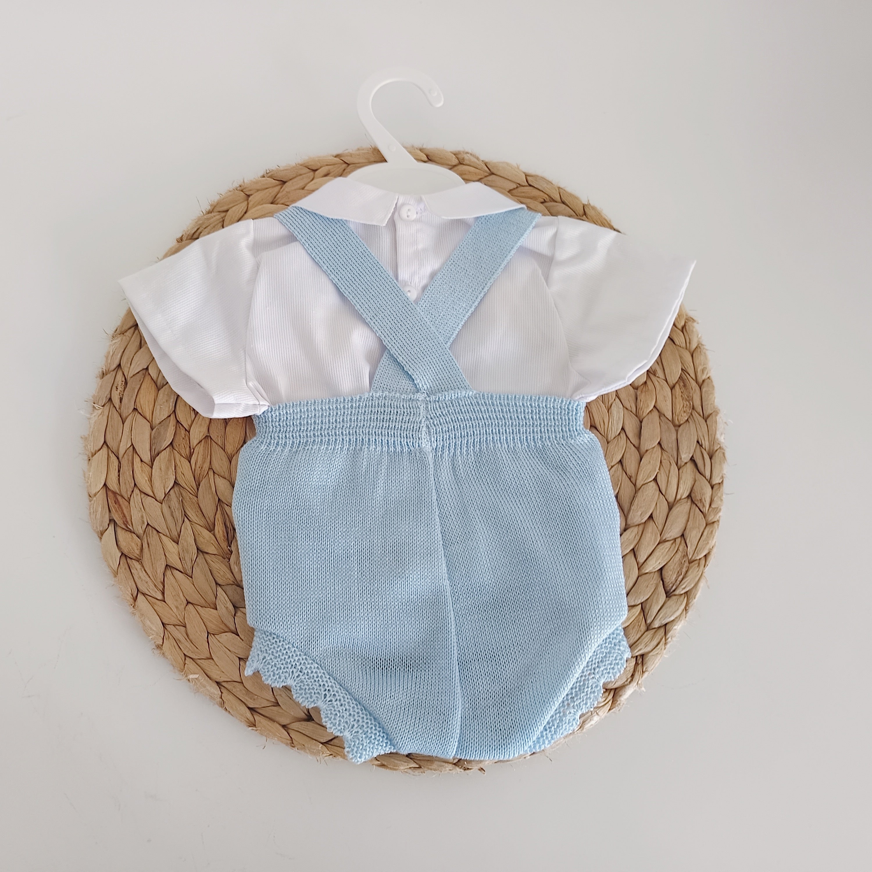Fofo de Malha com Camisa Manga Curta Azul