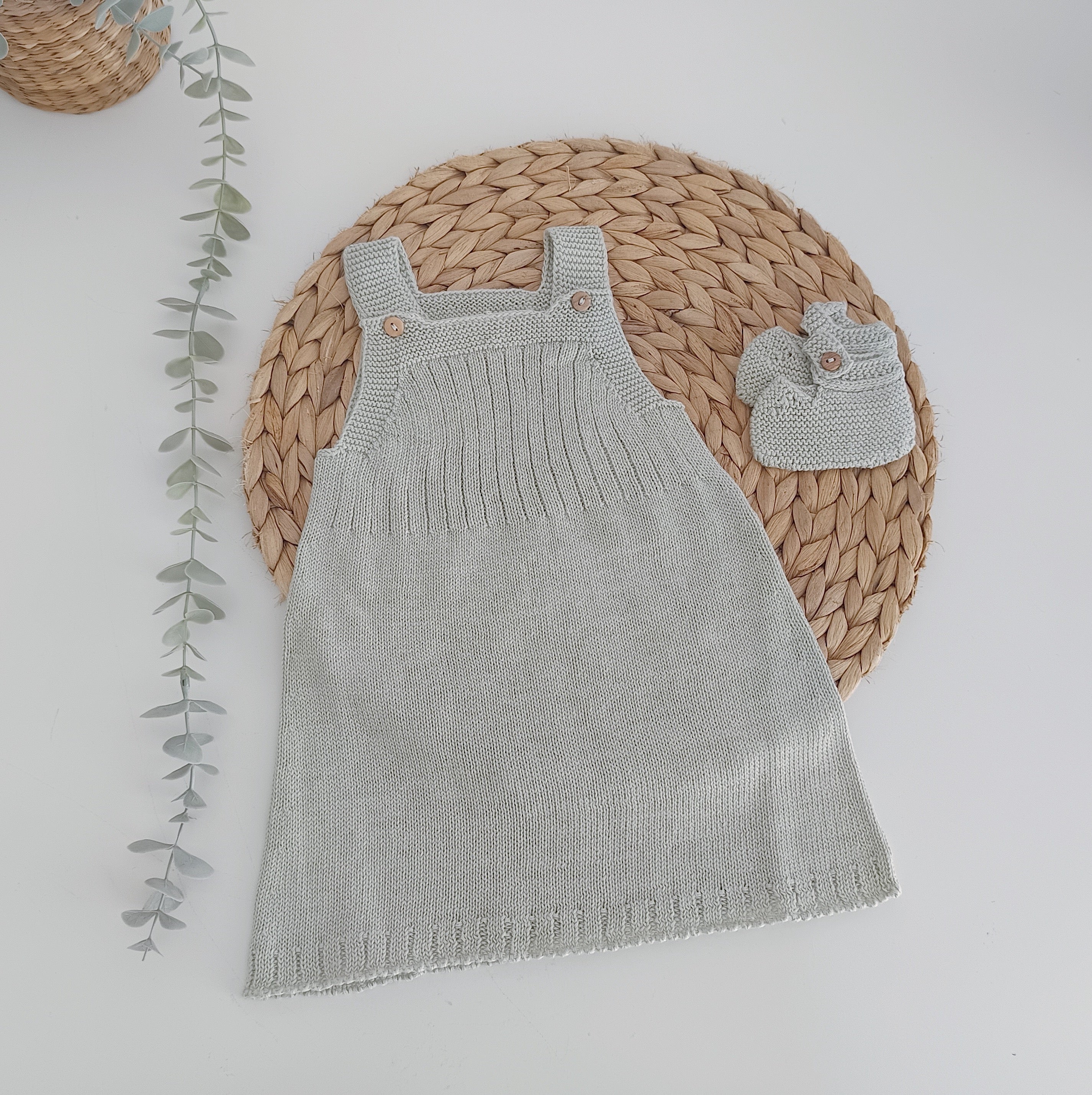 Vestido de Malha com sapatinhos Verde