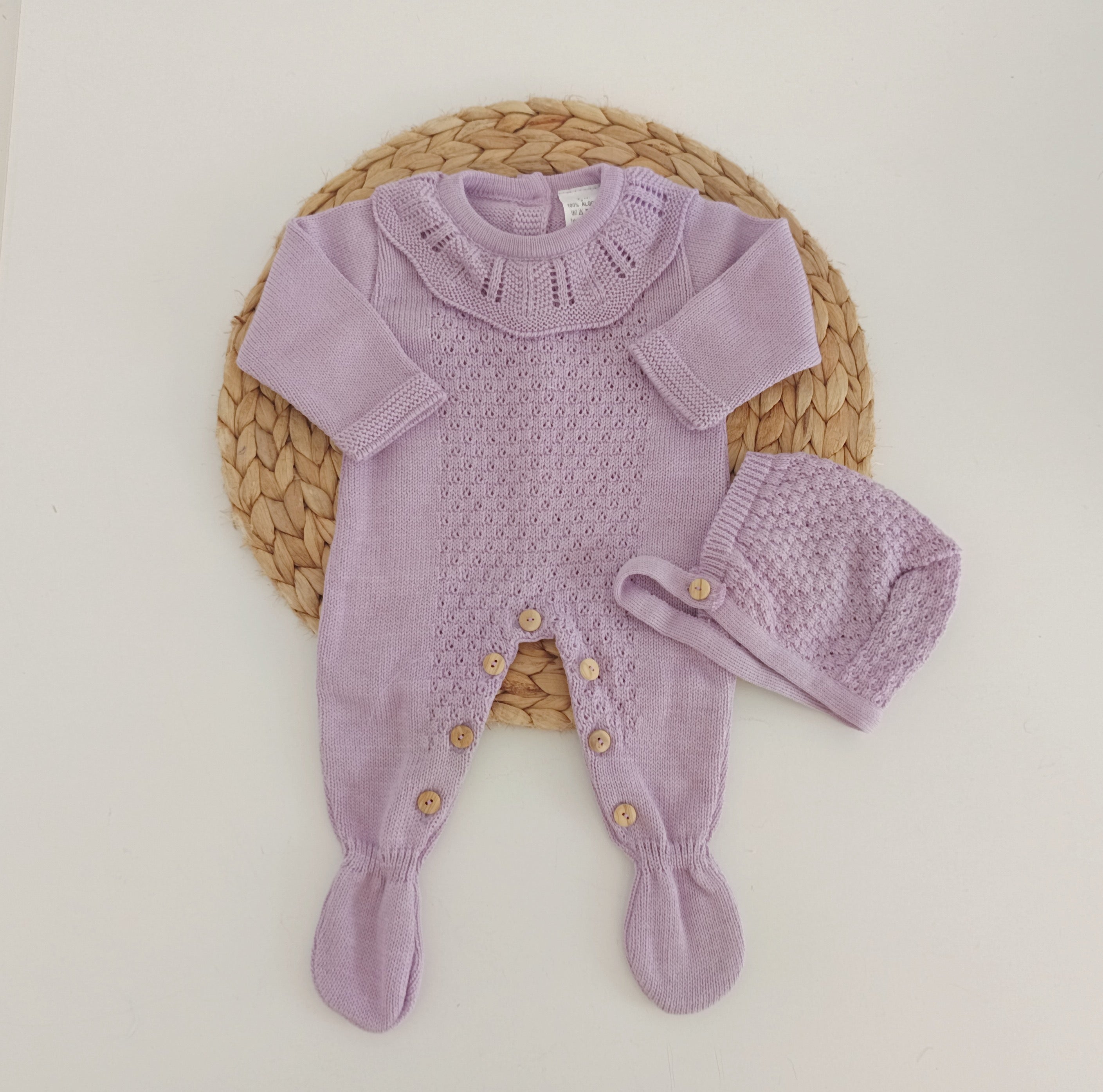 Babygrow de Algodão com touca várias cores l