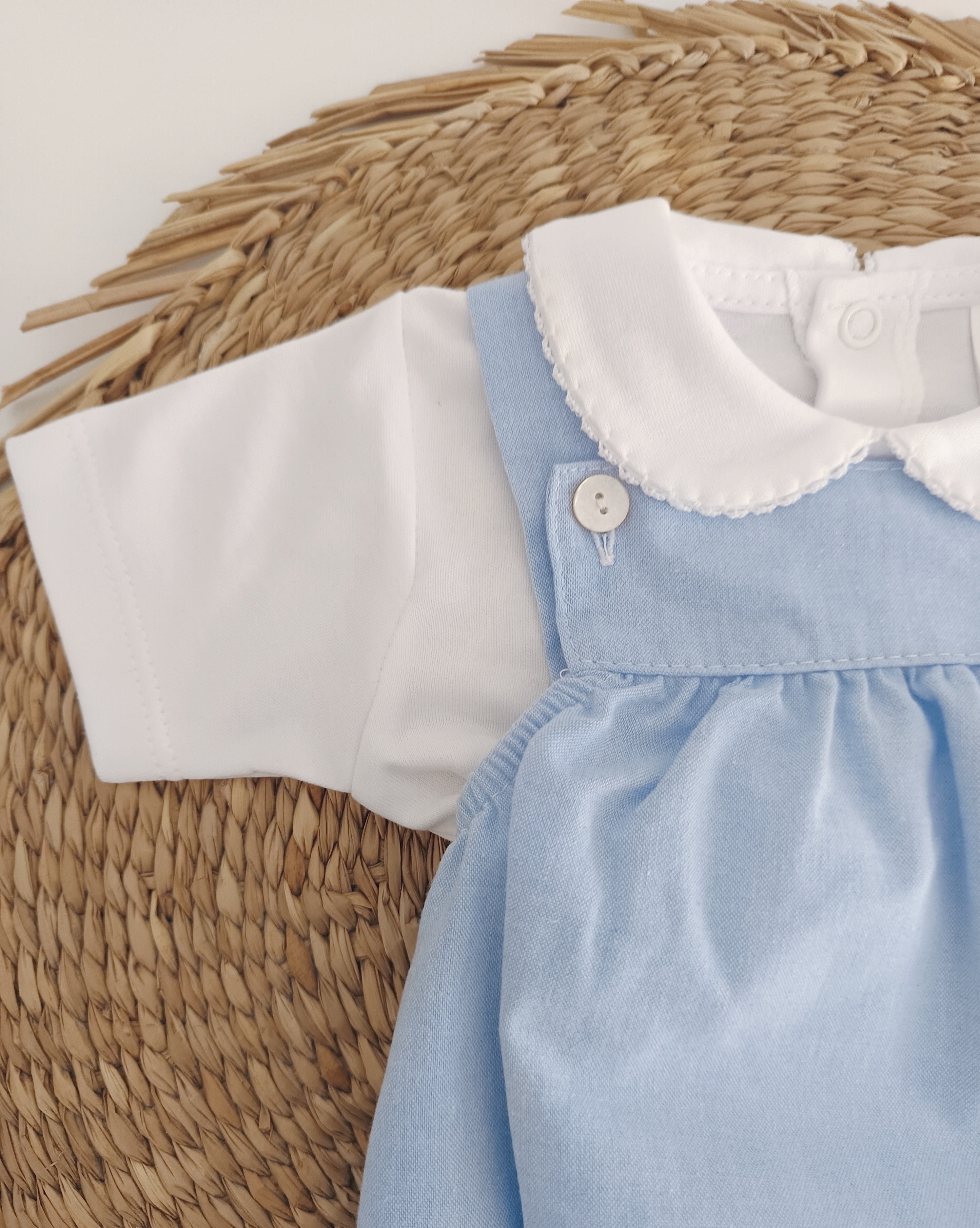 Fofo com Camisola de Manga Curta Azul