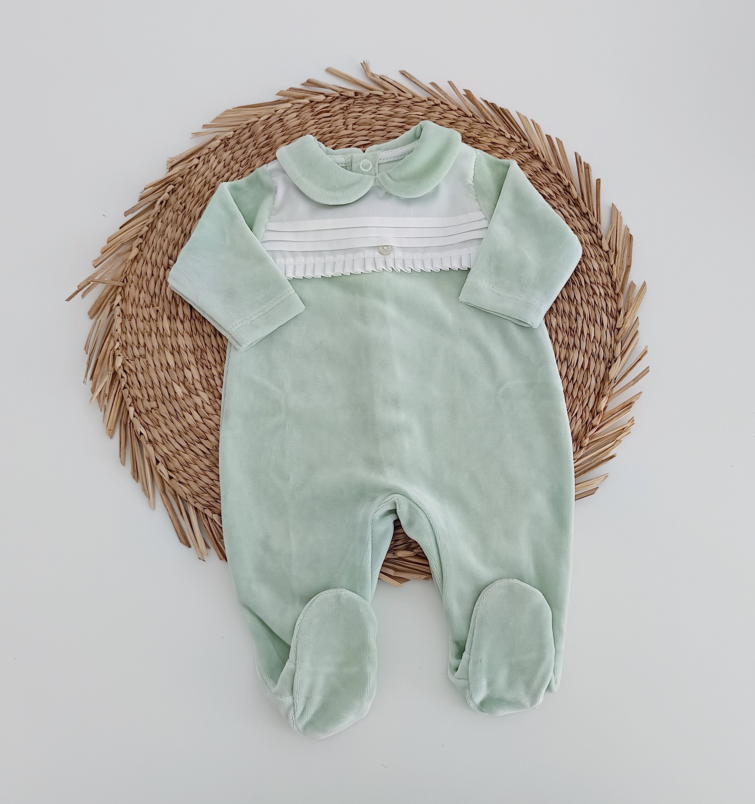 Babygrow Veludo Peitilho Verde