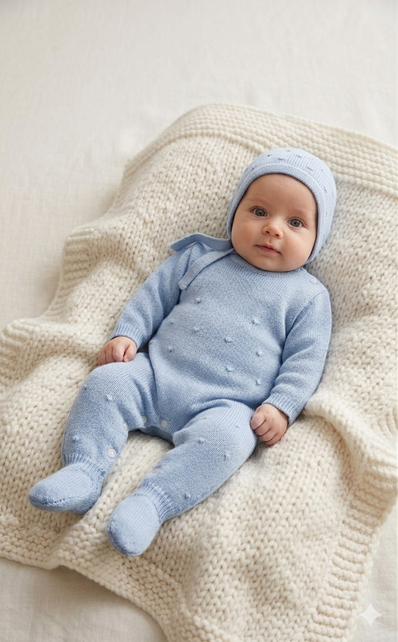 Babygrow de Malha com touca