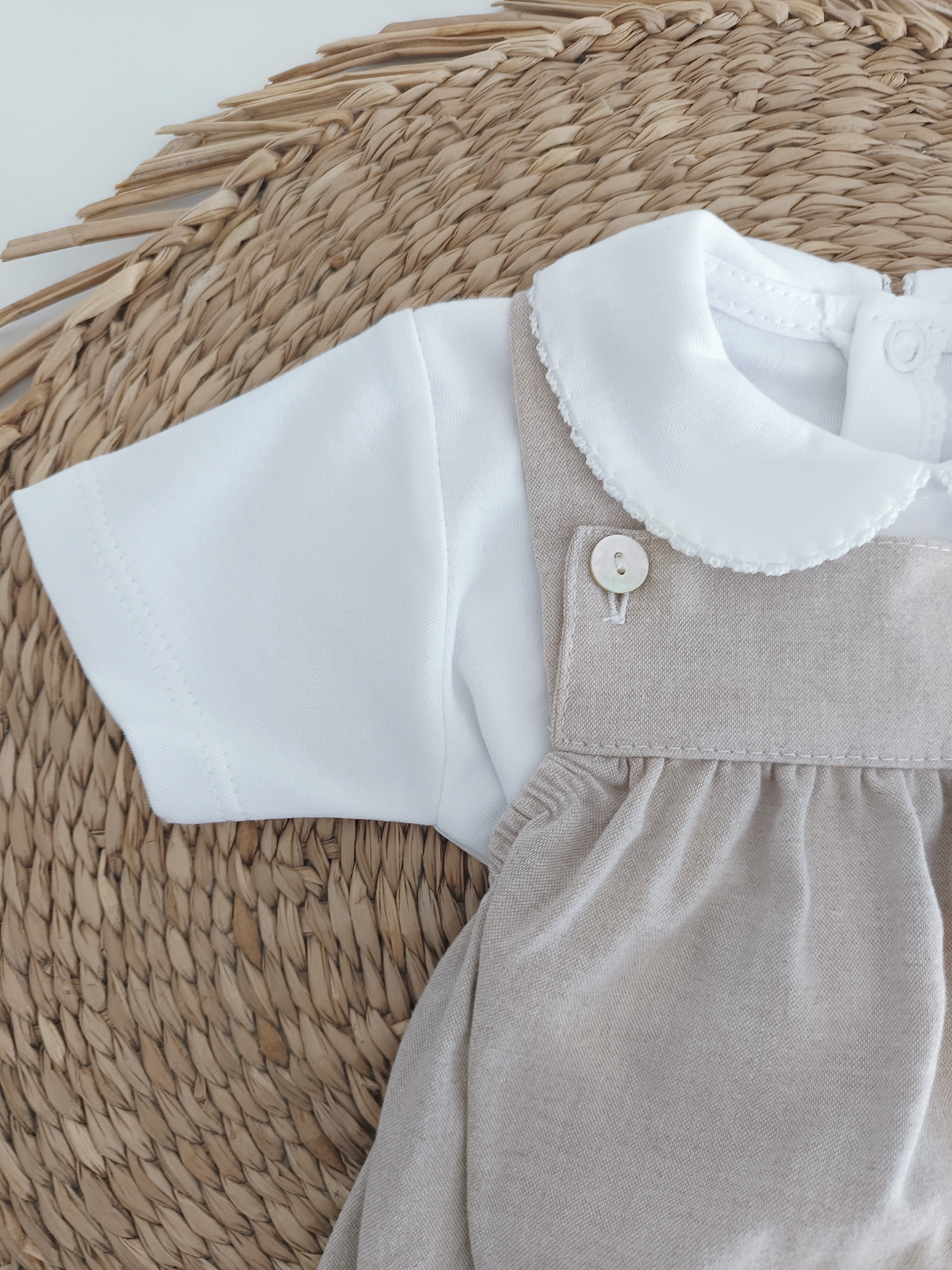 Fofo com Camisola de Manga Curta Areia