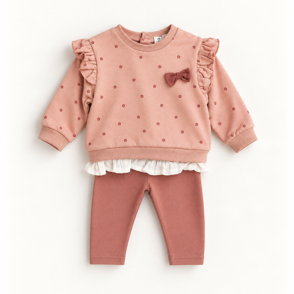 Conjunto de Leggins e Camisola Laço Rosa Velho