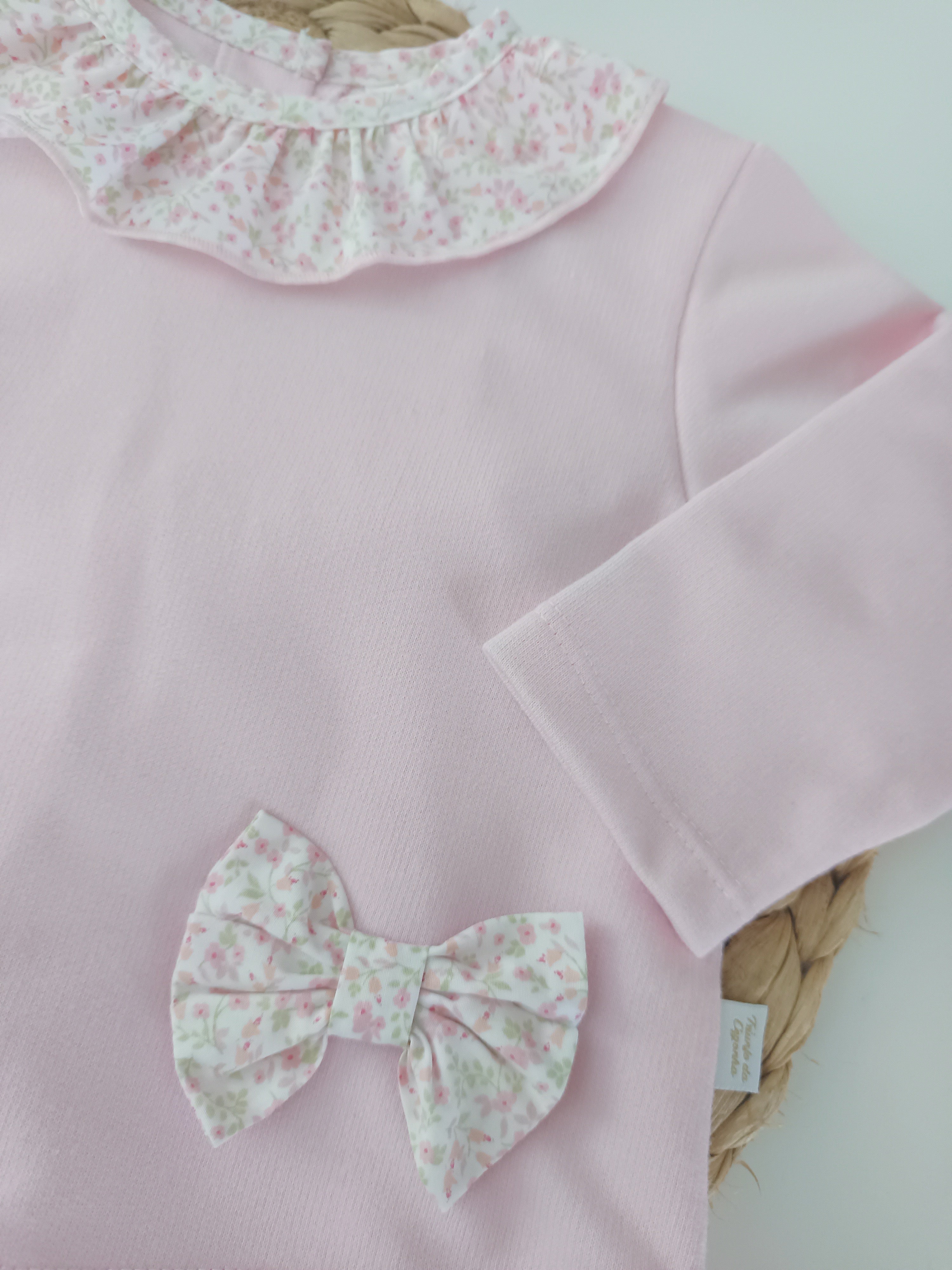 Conjunto Duas Peças Laço Rosa