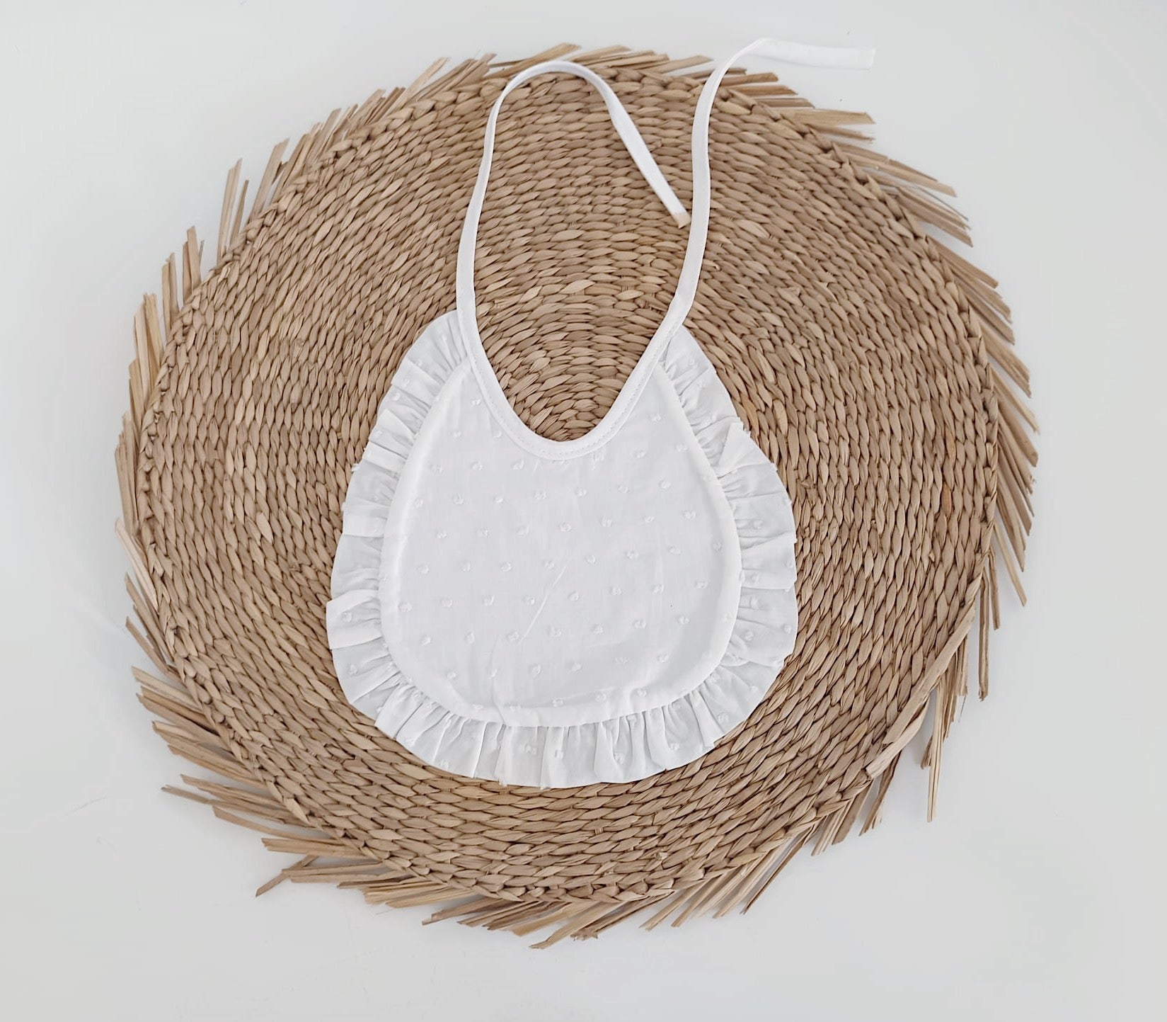 Conjunto Toalha de banho Babete e Fralda para bebé Plumetti Branco