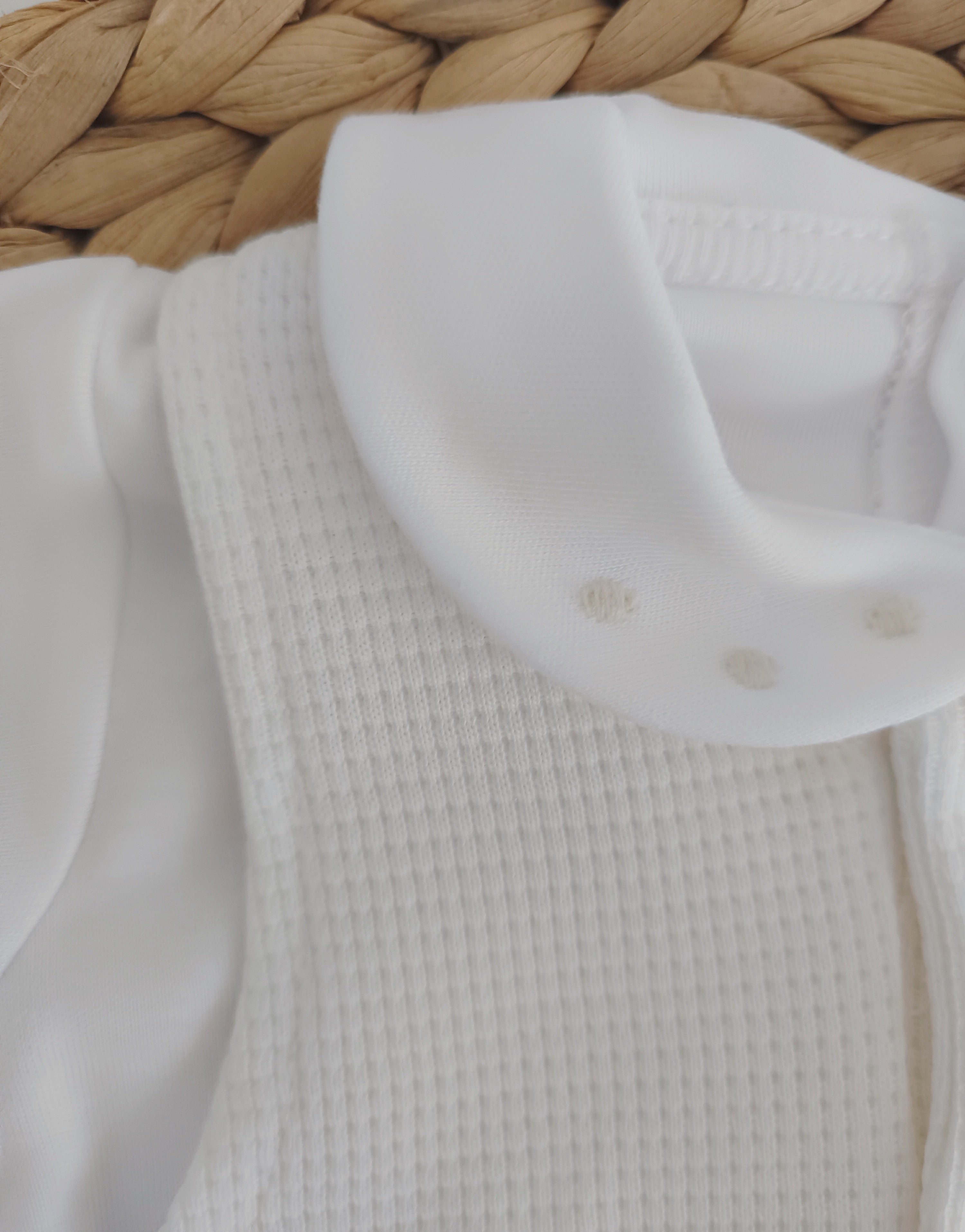 Fofo de Algodão com Camisola de Manga Curta Pérola