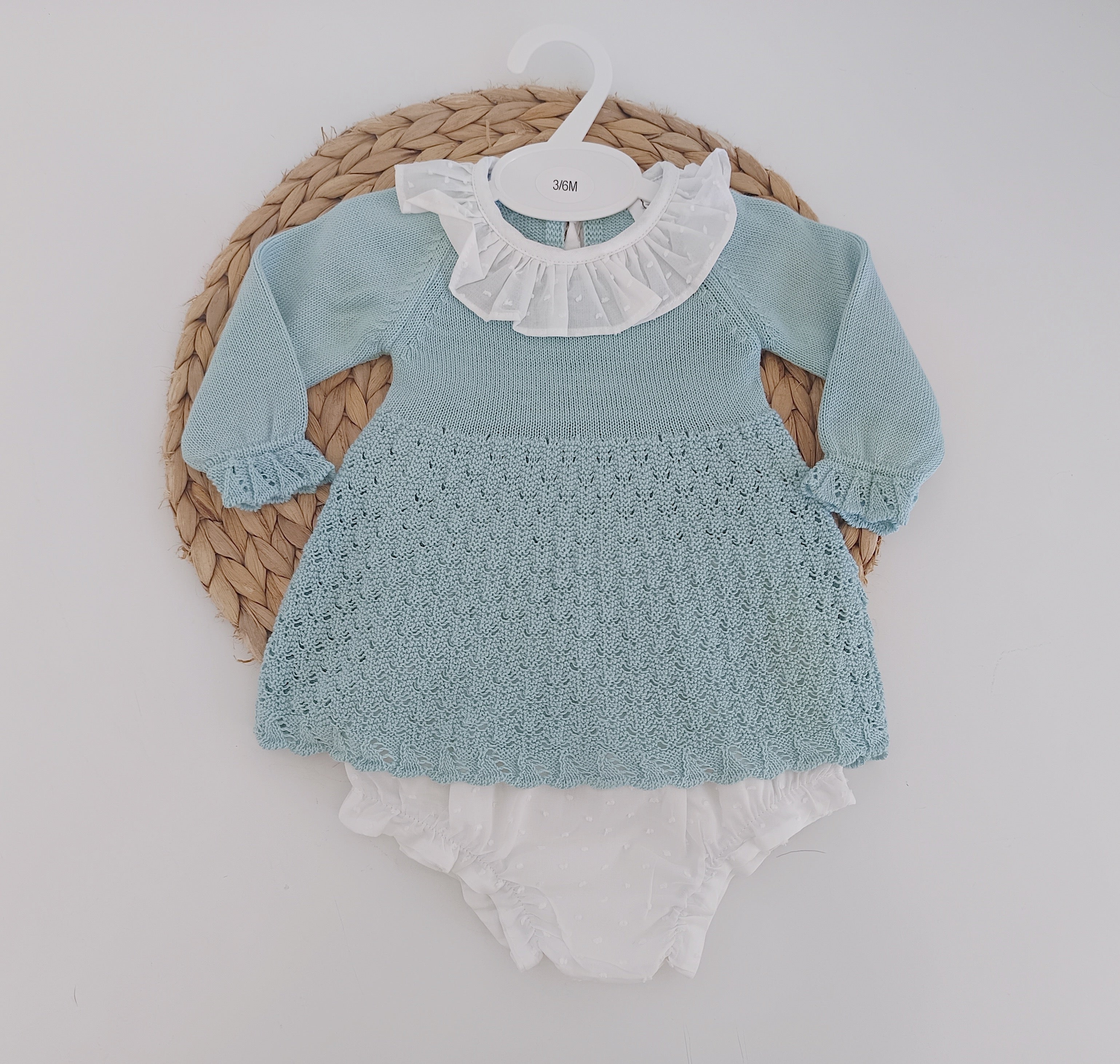 Vestido de Malha com Tapa Fraldas Verde