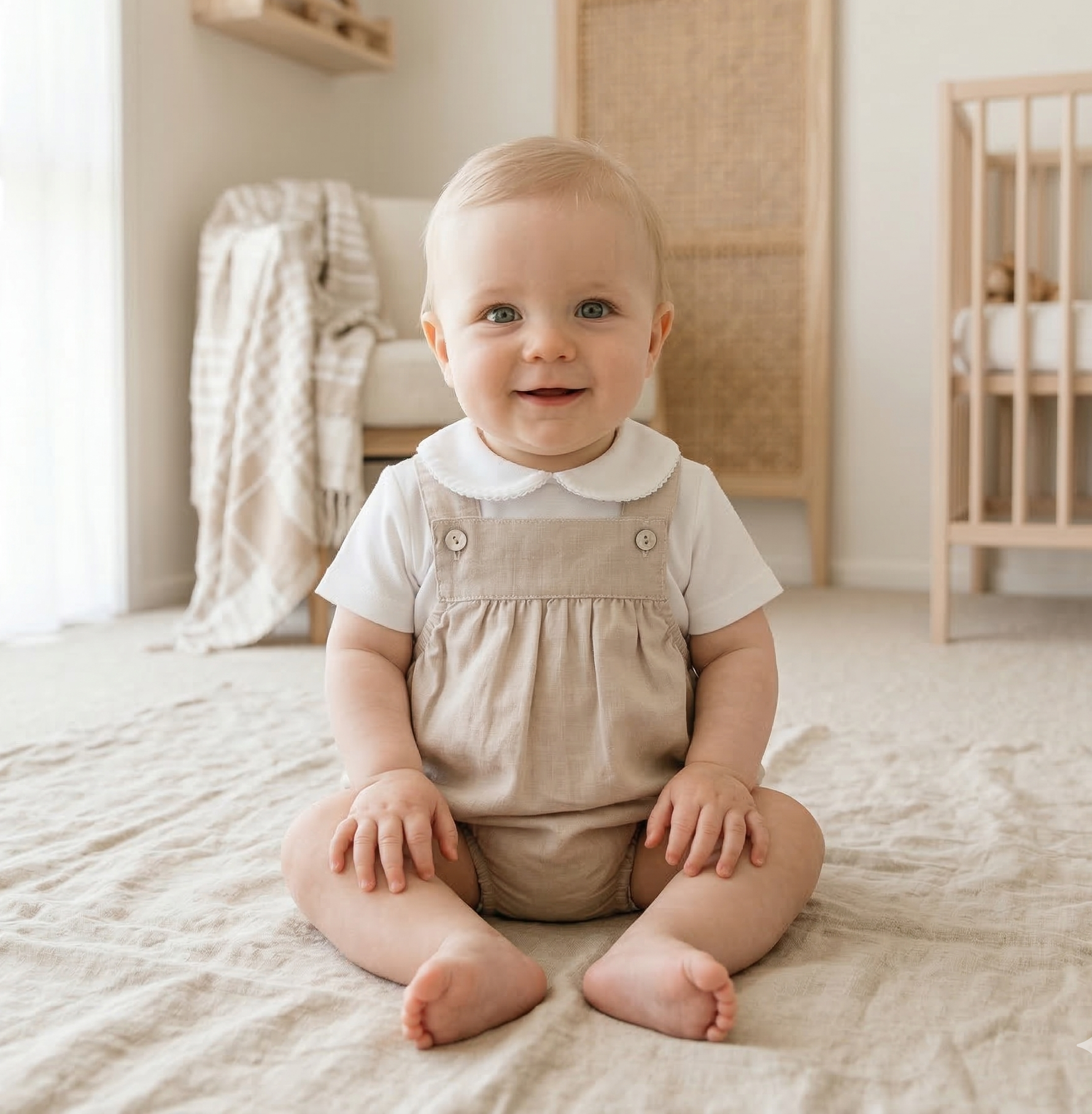 Fofo com Camisola de Manga Curta Areia