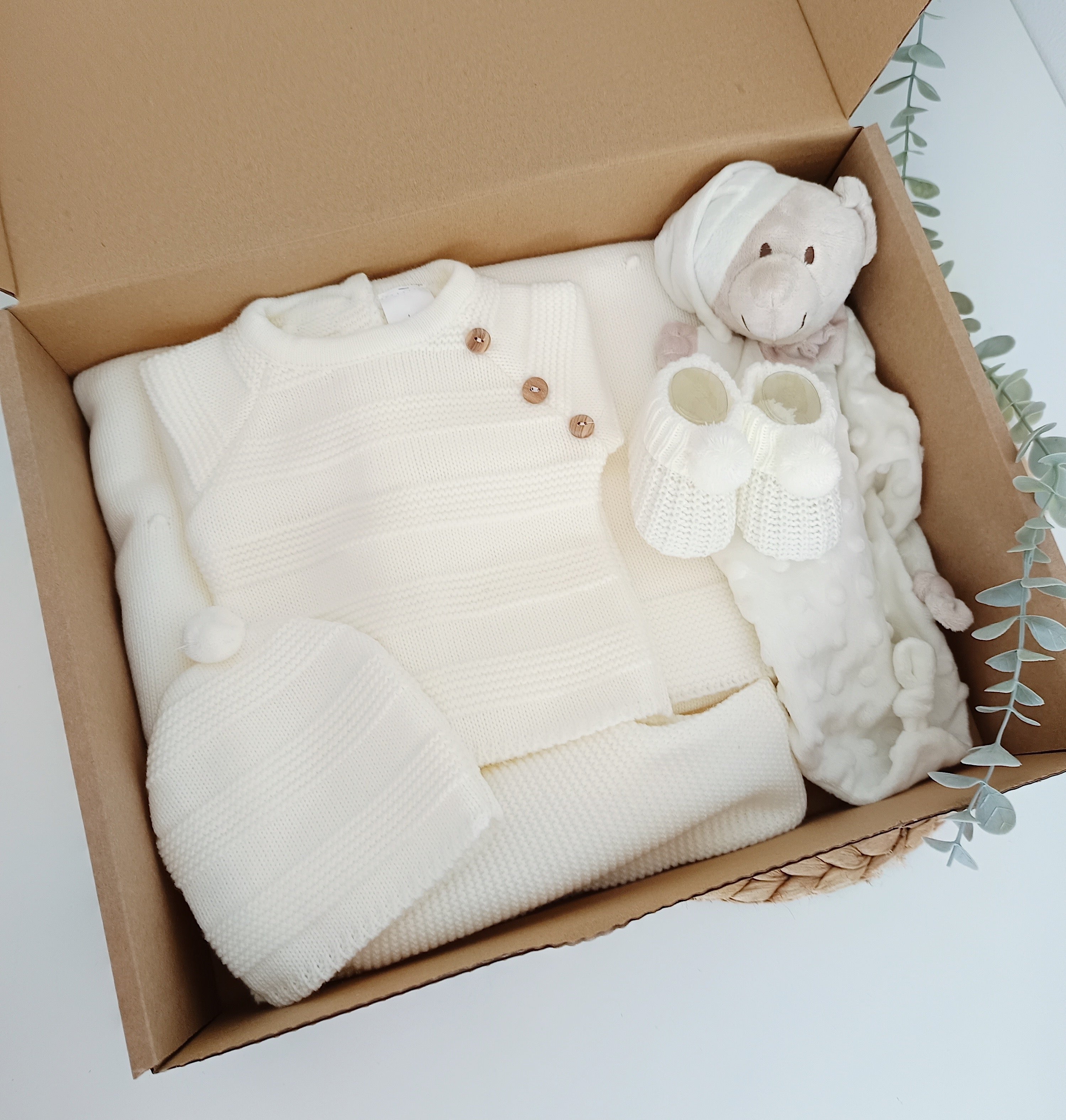 Pack Bebé Fato de Malha Manta e Doudou Urso Pérola