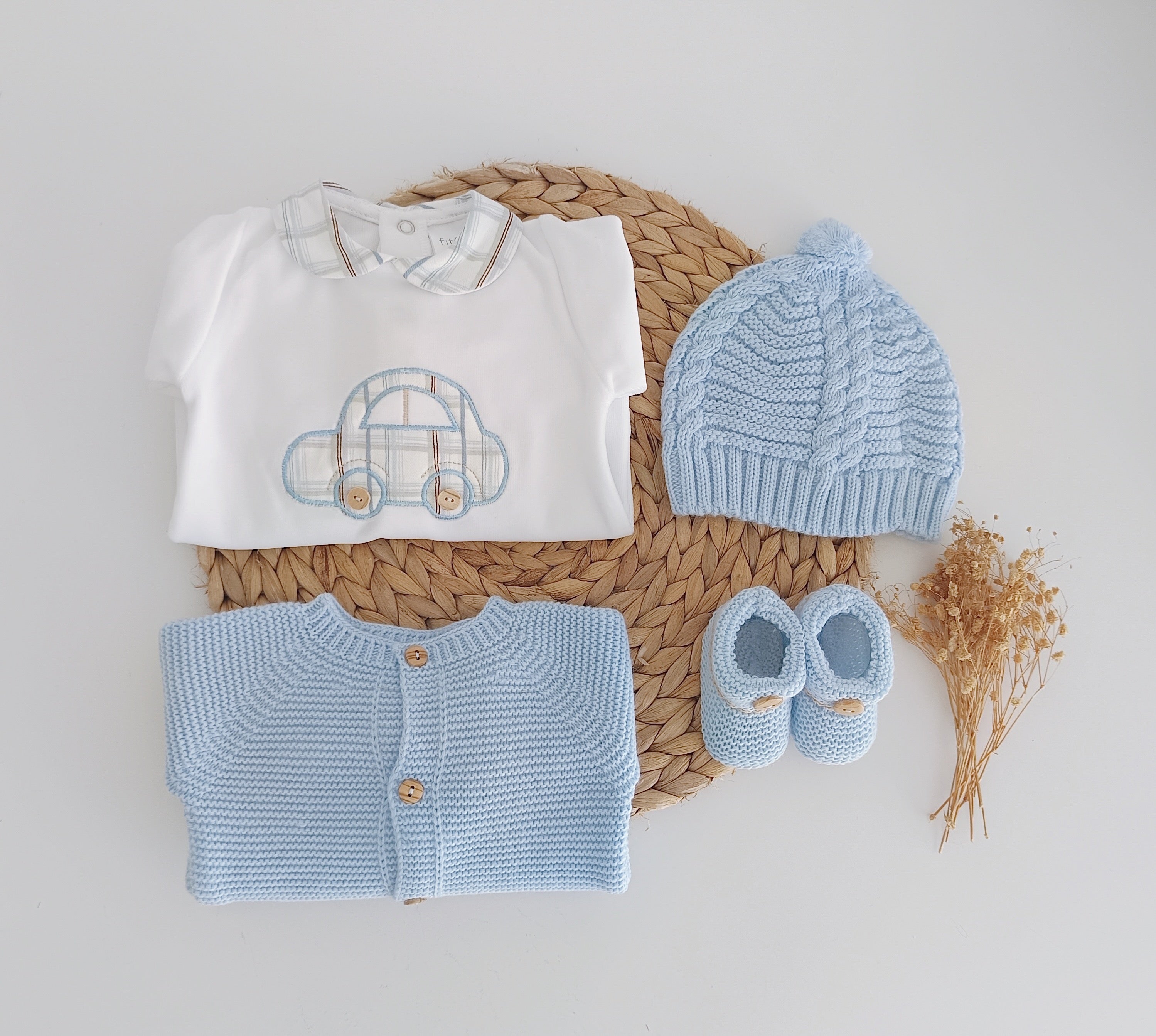 FitFiu Babies® | Conjunto de Bebé Carrinho Branco