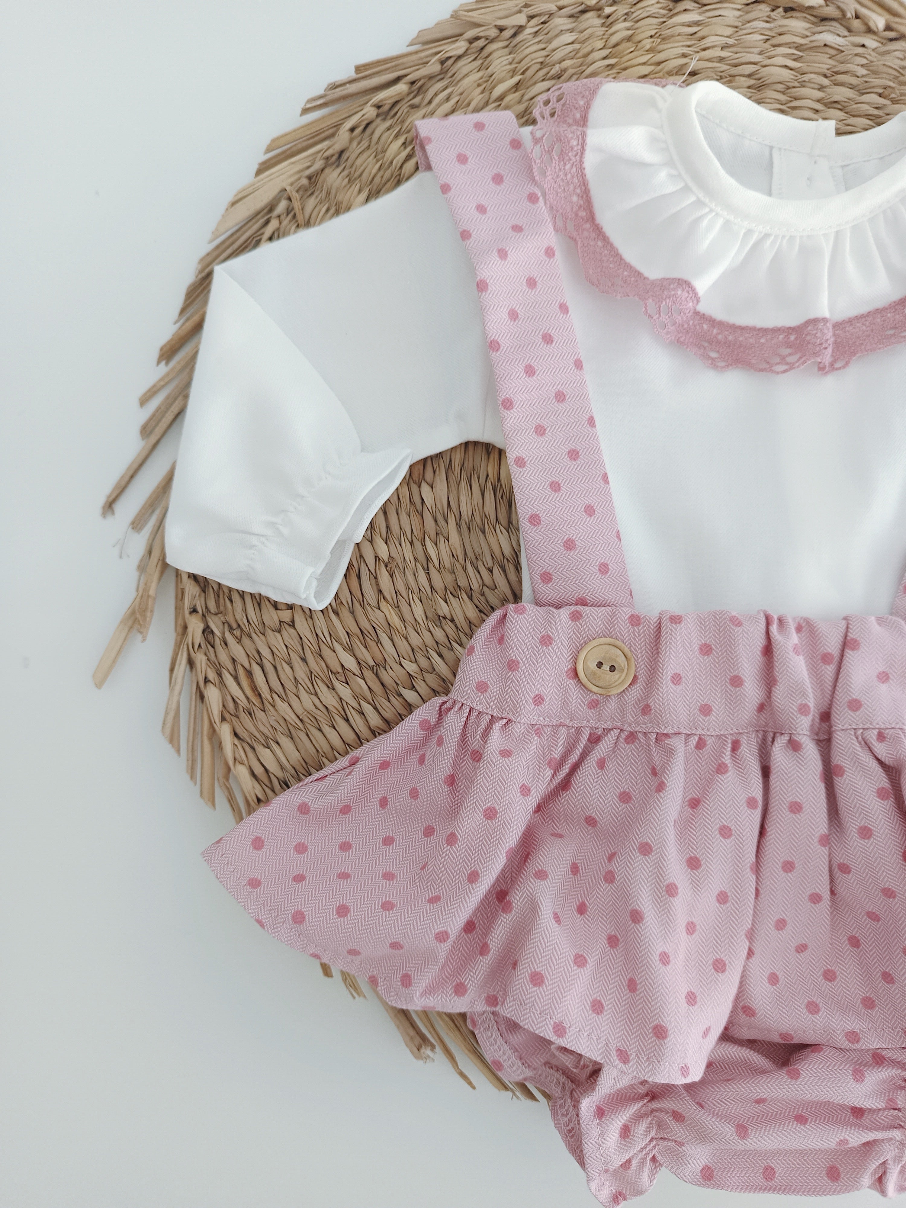 Fofo com Blusa Laço Pintas Rosa Velho