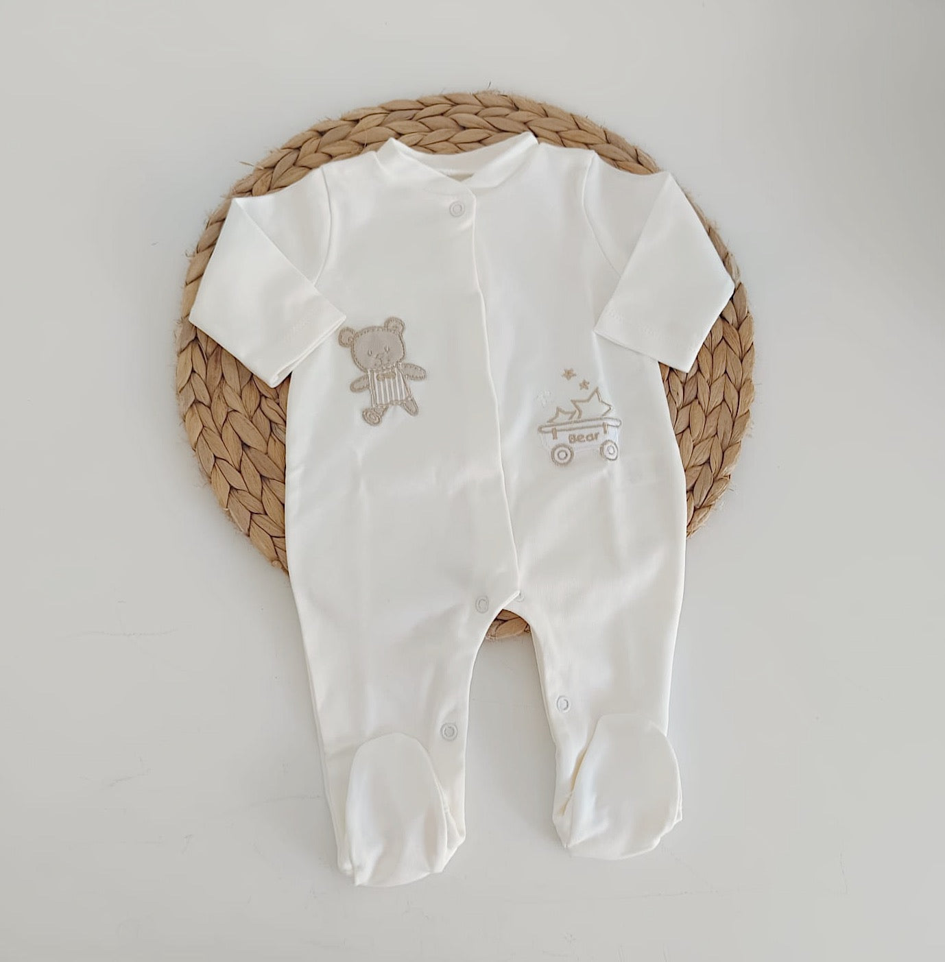 Babygrow Algodão Ursinho  Pérola