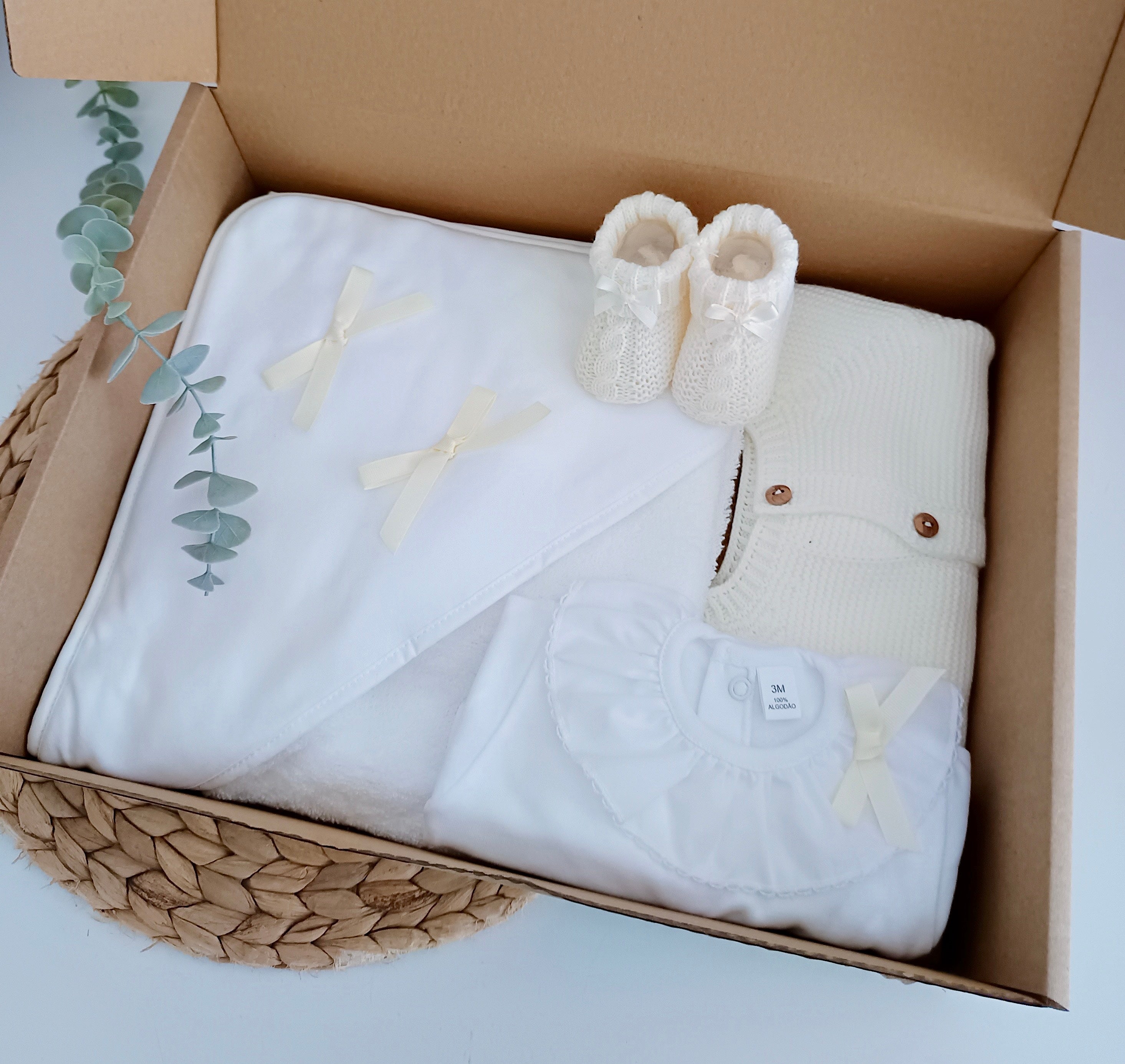 FitFiu Babies® | Pack Bebé Laço Toalha Body Casaco Carapins Pérola