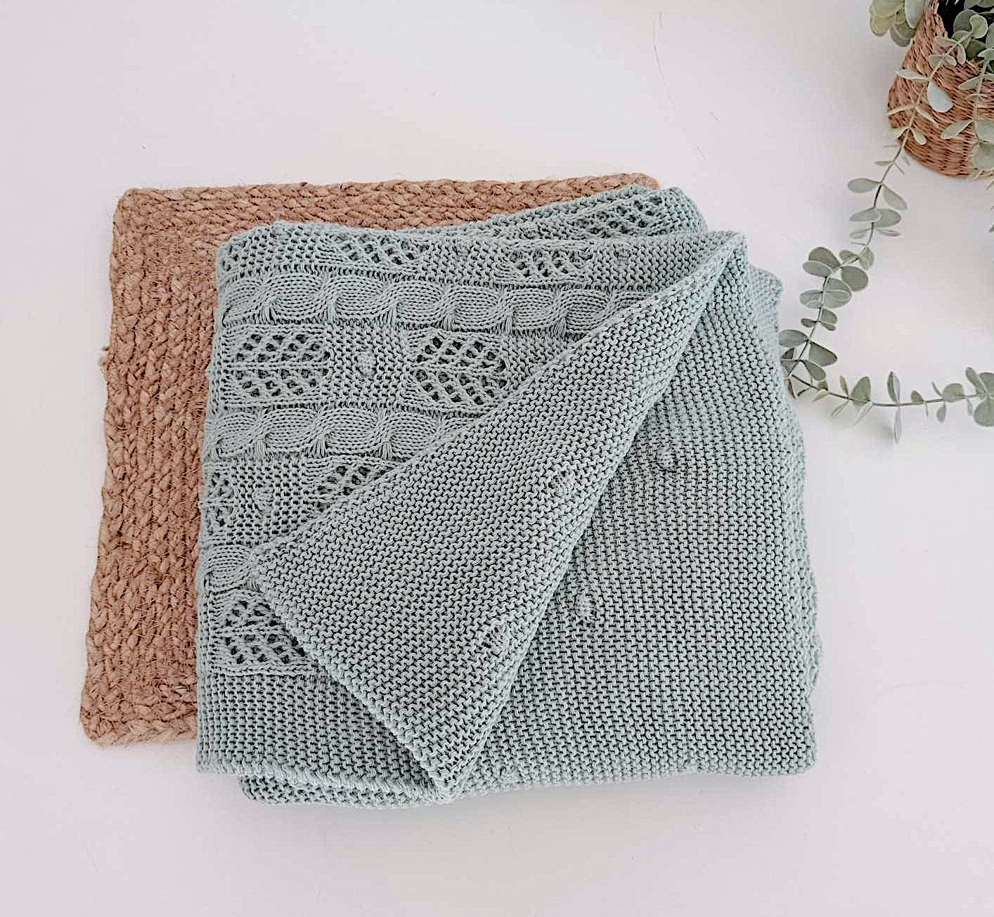 Manta de Malha Dupla Trabalhada da Avó