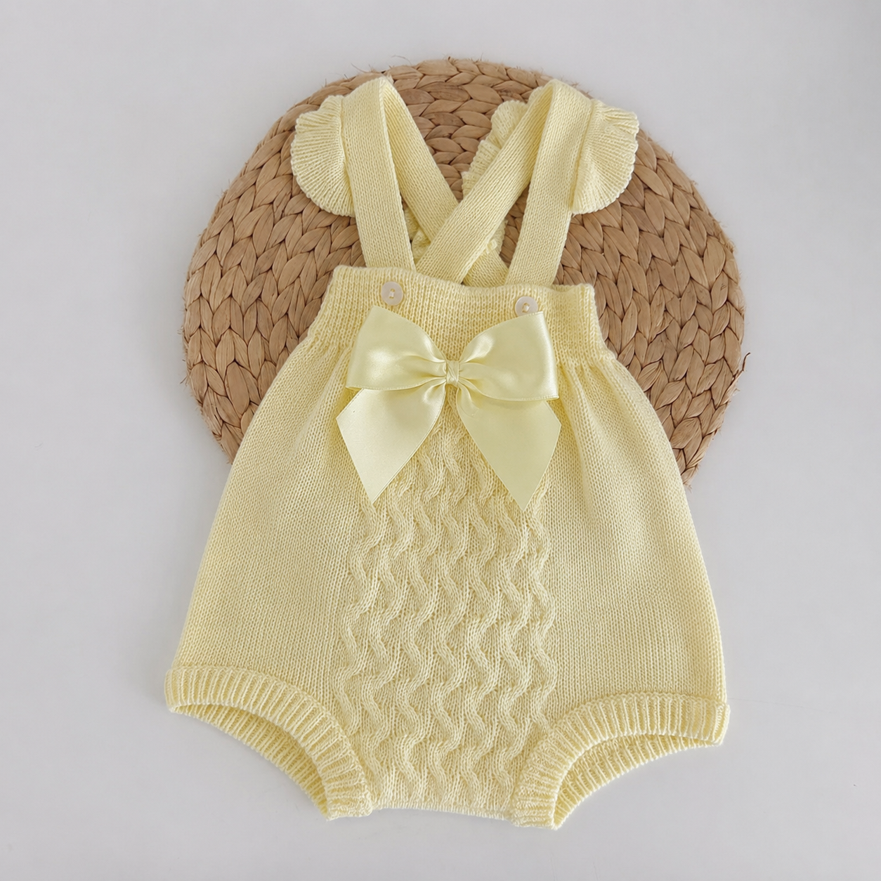 Fofo de Bebé Malha Laço Amarelo