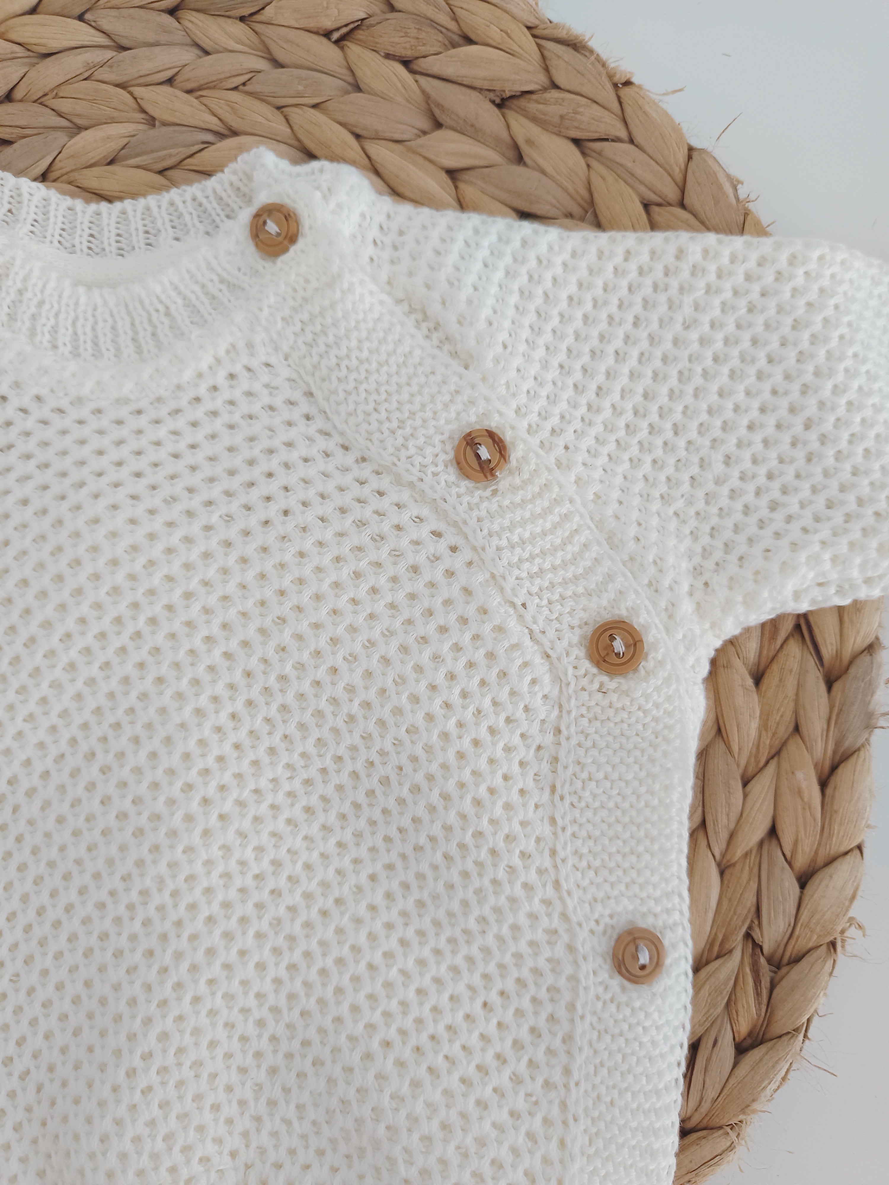 Conjunto de Malha Botões Pérola