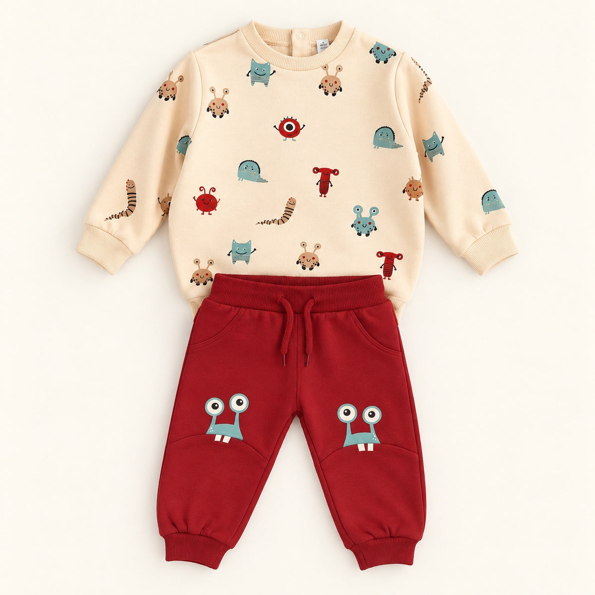 Conjunto de Calças e Camisola Monstrinhos