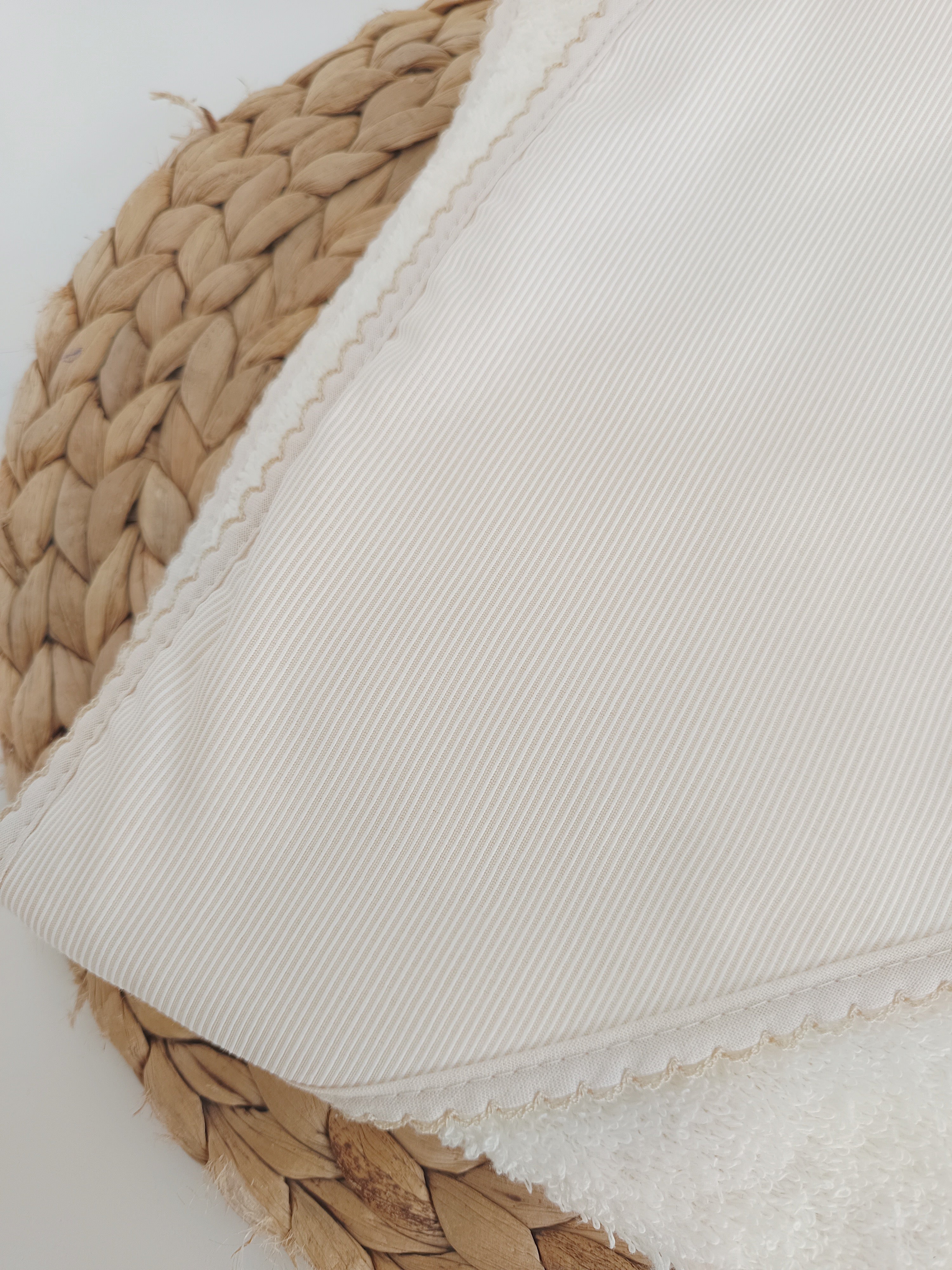 Toalha de banho Bebé Riscas Pérola