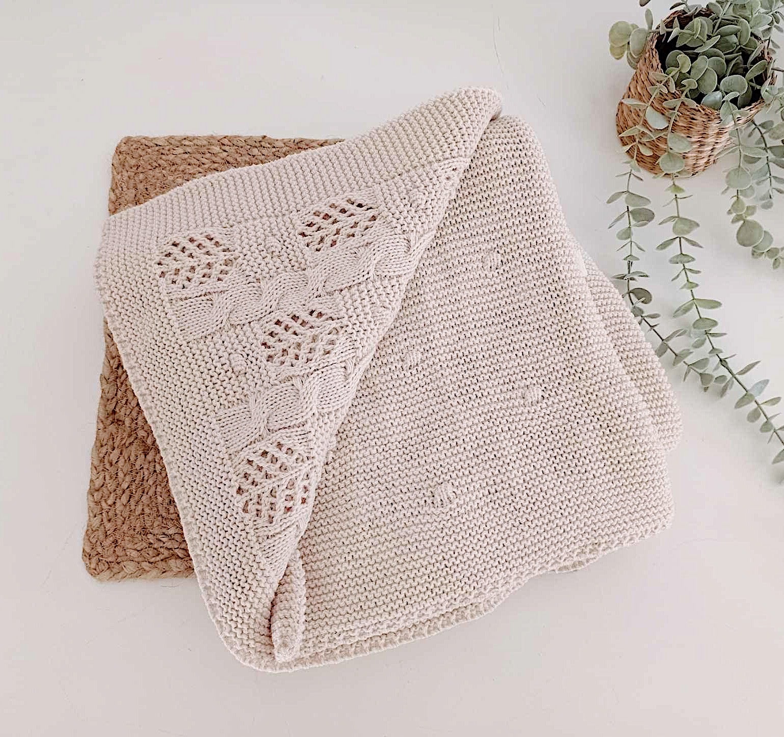 Manta de Malha Dupla Trabalhada da Avó