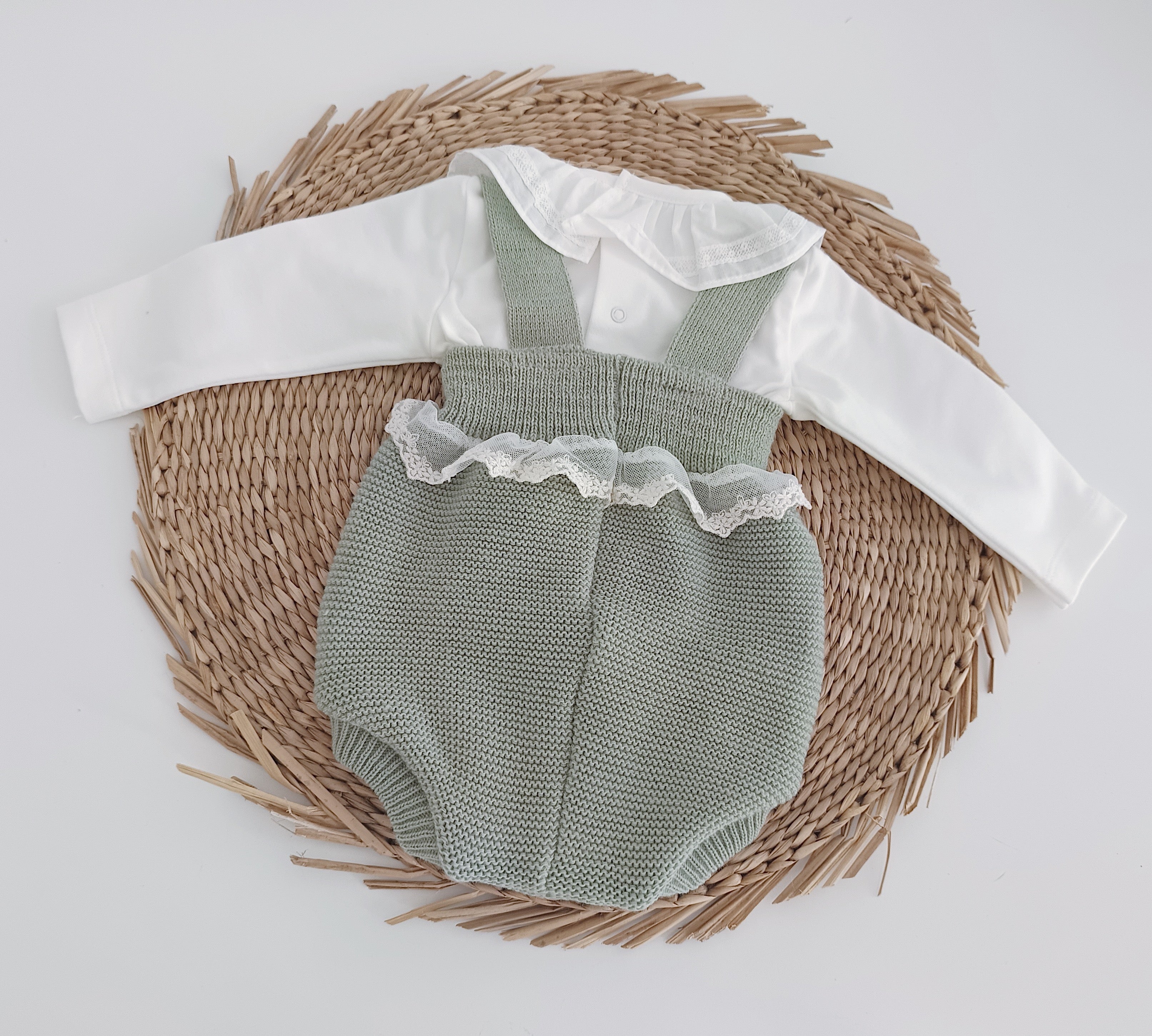 Fofo de Malha Laço com Renda Verde