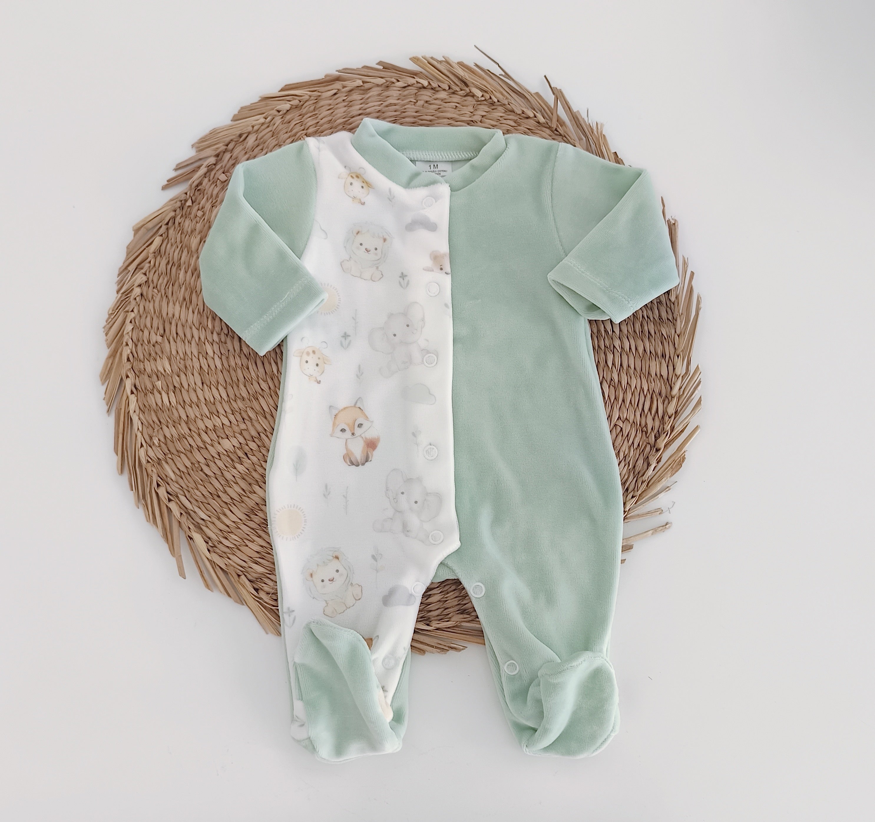Babygrow de Veludo Selva Verde
