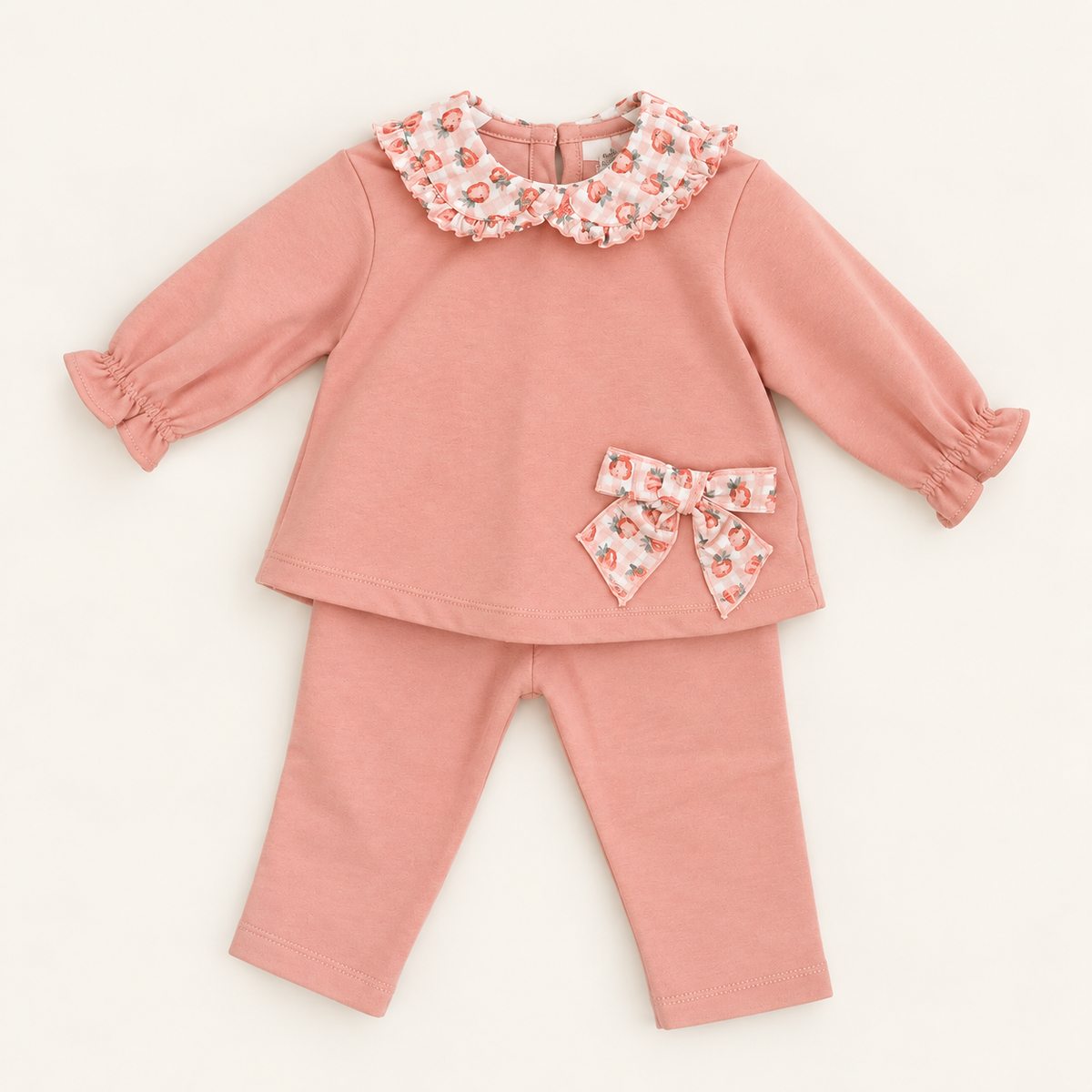 Conjunto 2 peças Laçarote Morangos Rosa