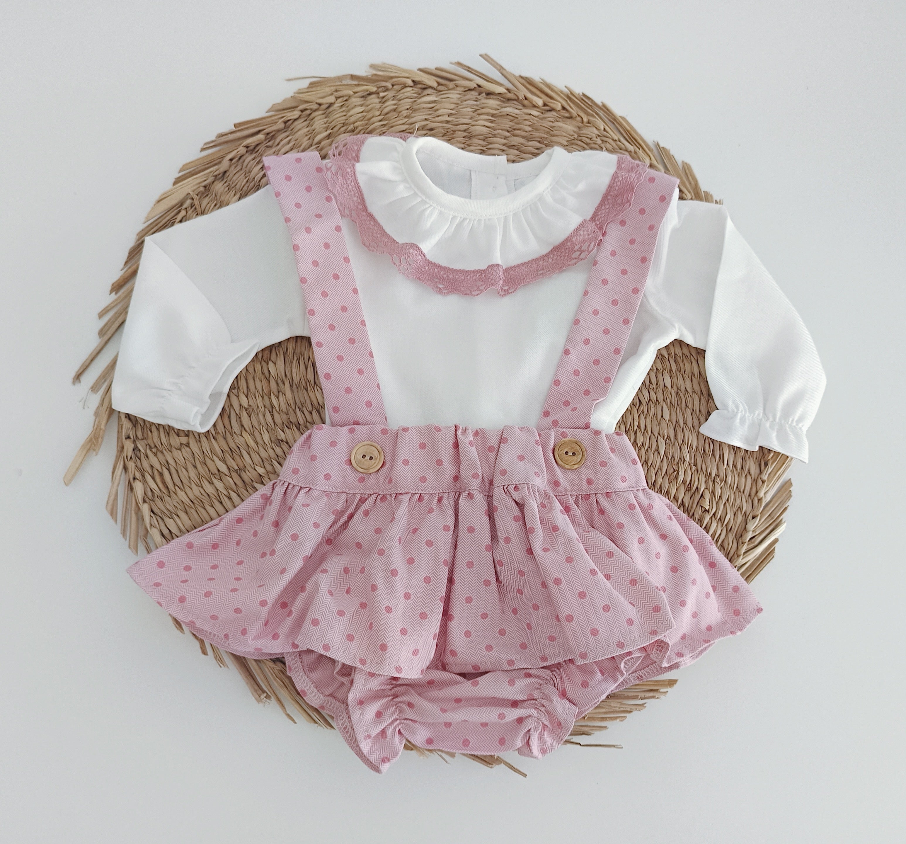 Fofo com Blusa Laço Pintas Rosa Velho