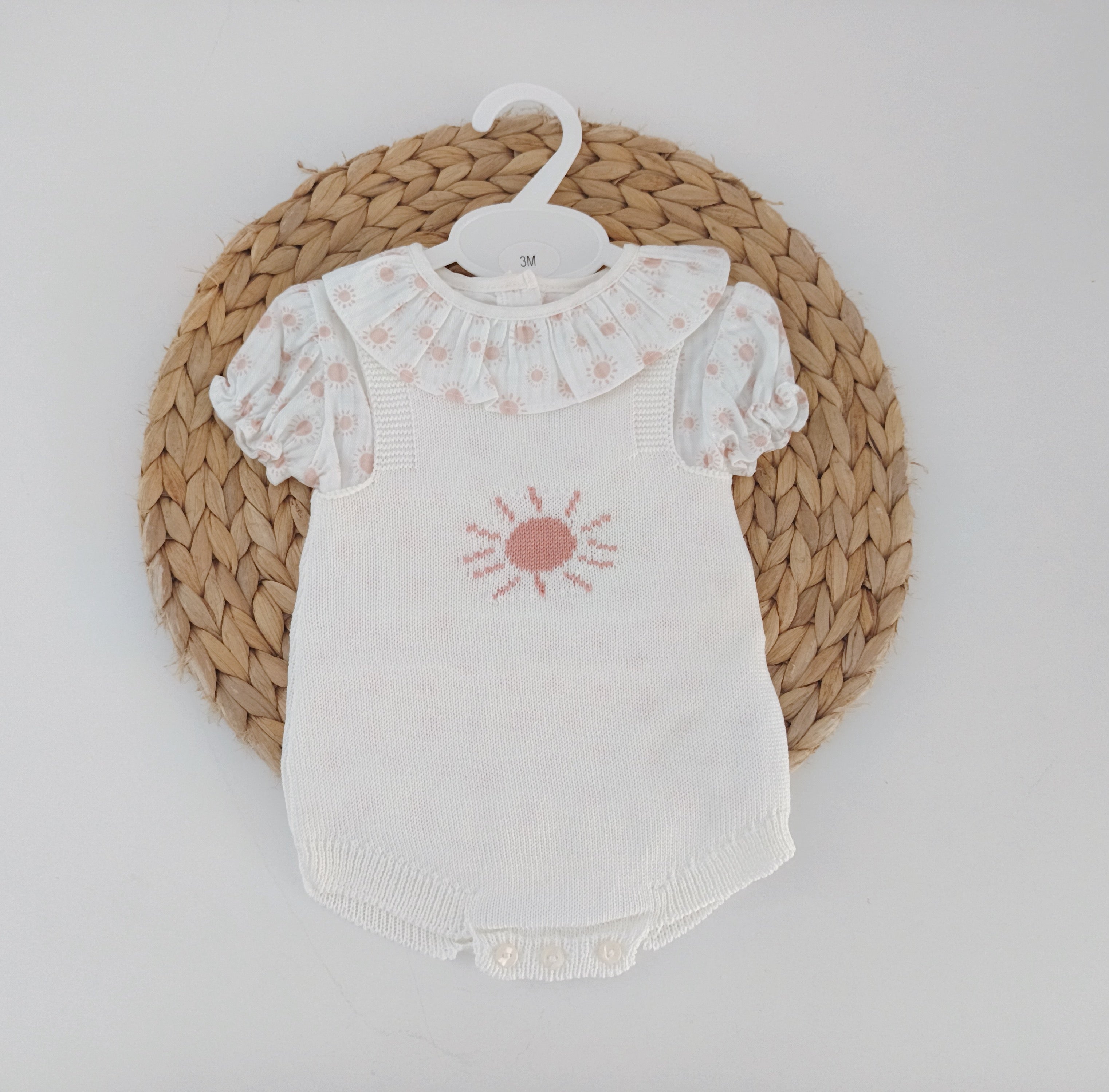 Fofo de Malha com Blusa Manga Curta Sol Pérola